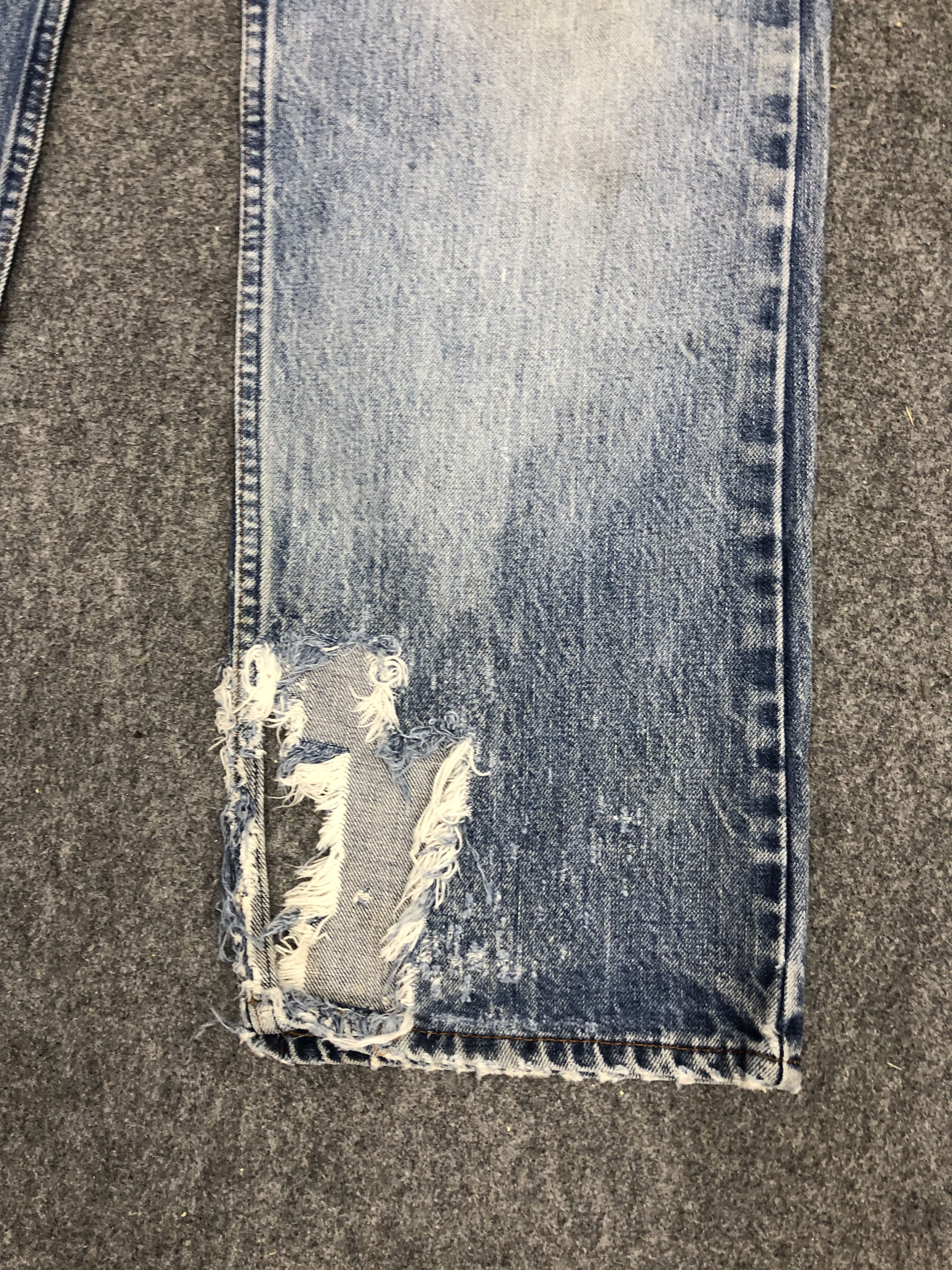Levi's Vintage Distressed Levis Faded Blue Orange Tab Jeans DP1146 Size US 37 - 9 Thumbnail