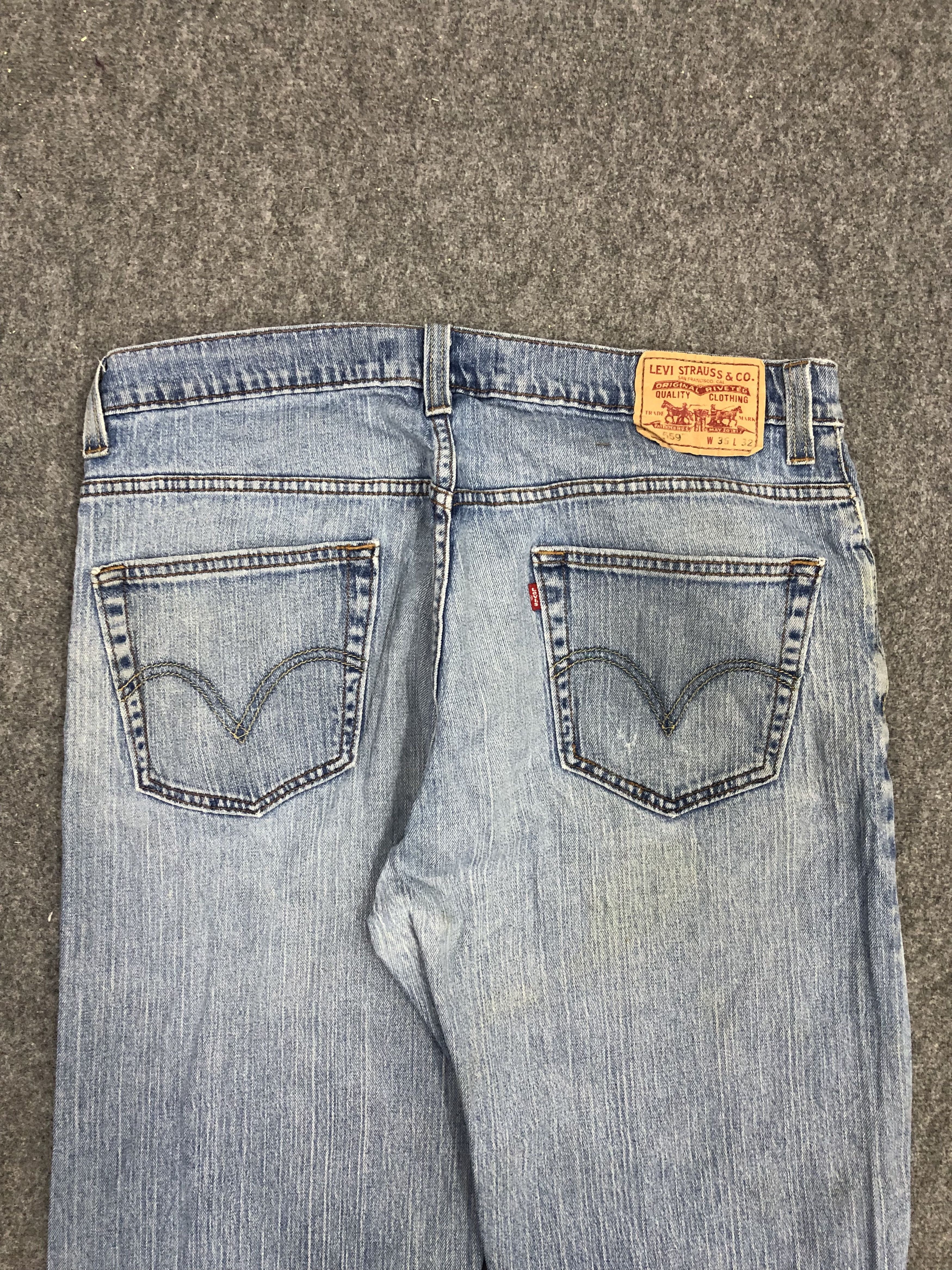Levi's × Vintage Vintage Levis 559 Faded Blue Jeans DP1147 Size US 37 - 4 Thumbnail