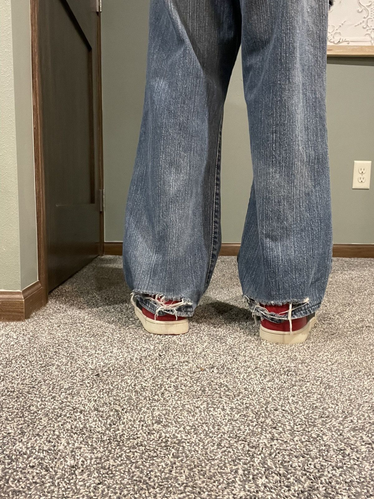 Vintage Baggy Distressed Denim 36x32 Size US 36 / EU 52 - 3 Thumbnail