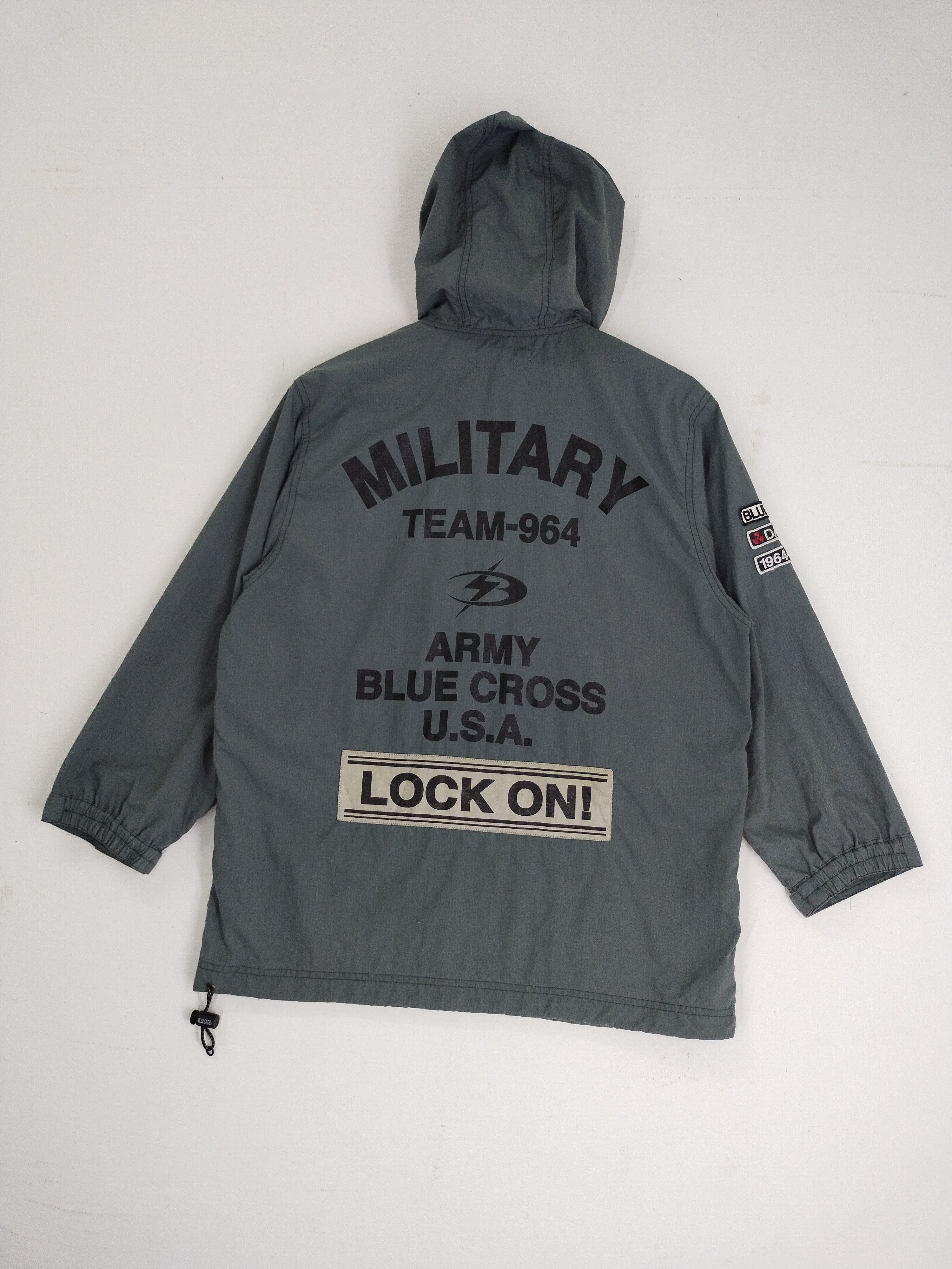 Japanese Brand VTG Reversible LOCK ON Team 964 Army USA Hoodie Jacket Size US S / EU 44-46 / 1 - 1 Thumbnail