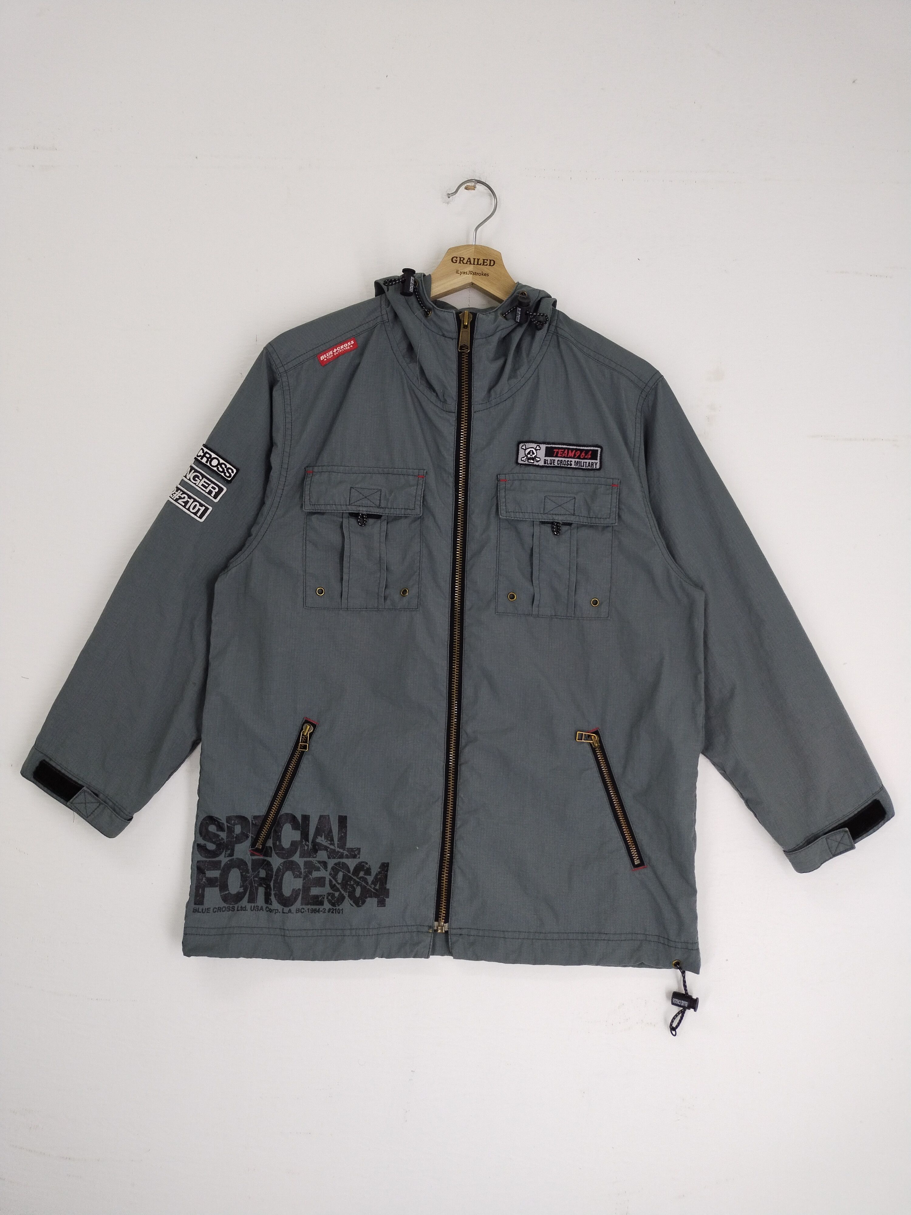 Japanese Brand VTG Reversible LOCK ON Team 964 Army USA Hoodie Jacket Size US S / EU 44-46 / 1 - 2 Thumbnail