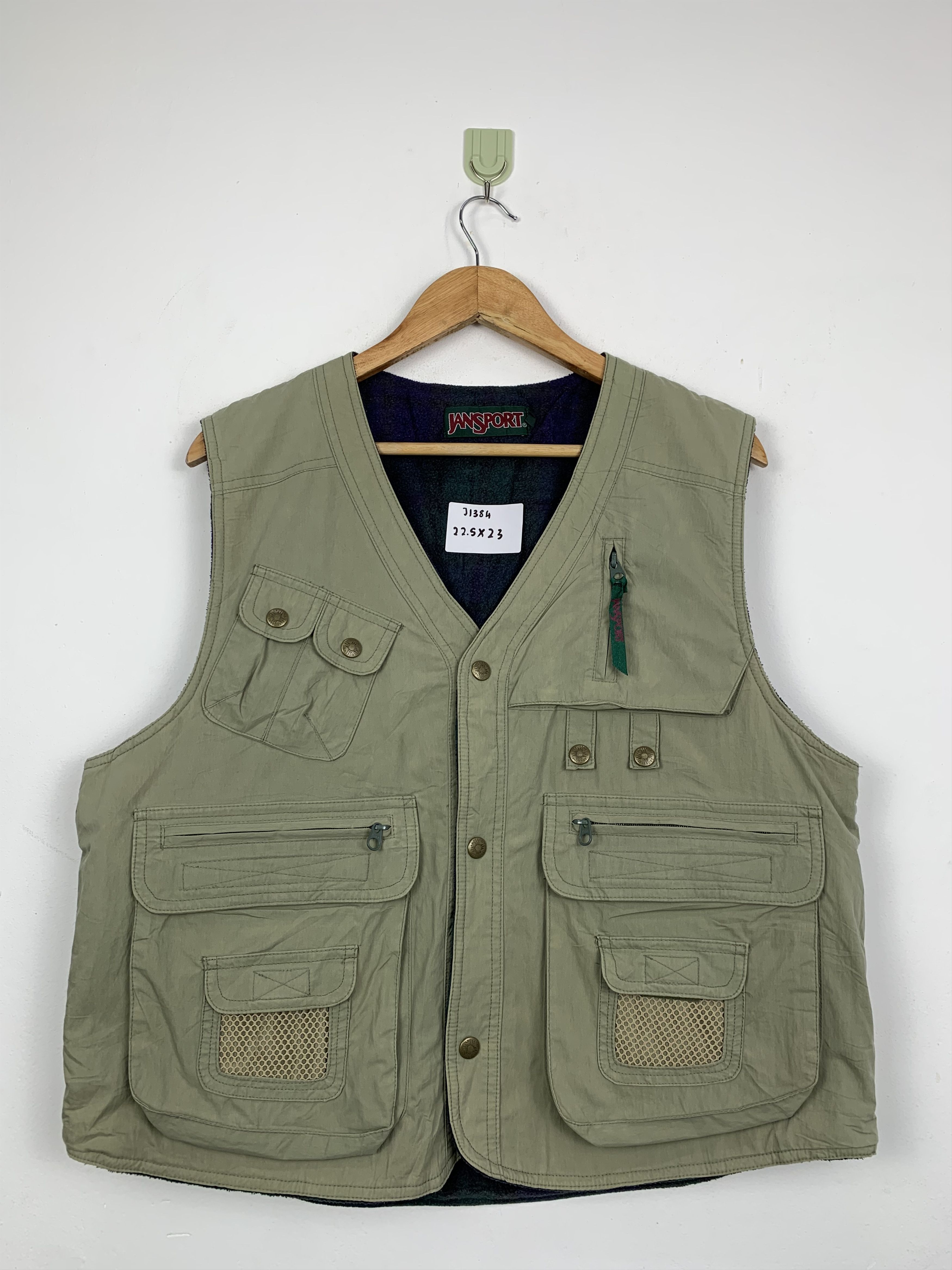 Jansport Vintage Jansport Multi-pocket Vest J1384 Size US M / EU 48-50 / 2 - 1 Thumbnail