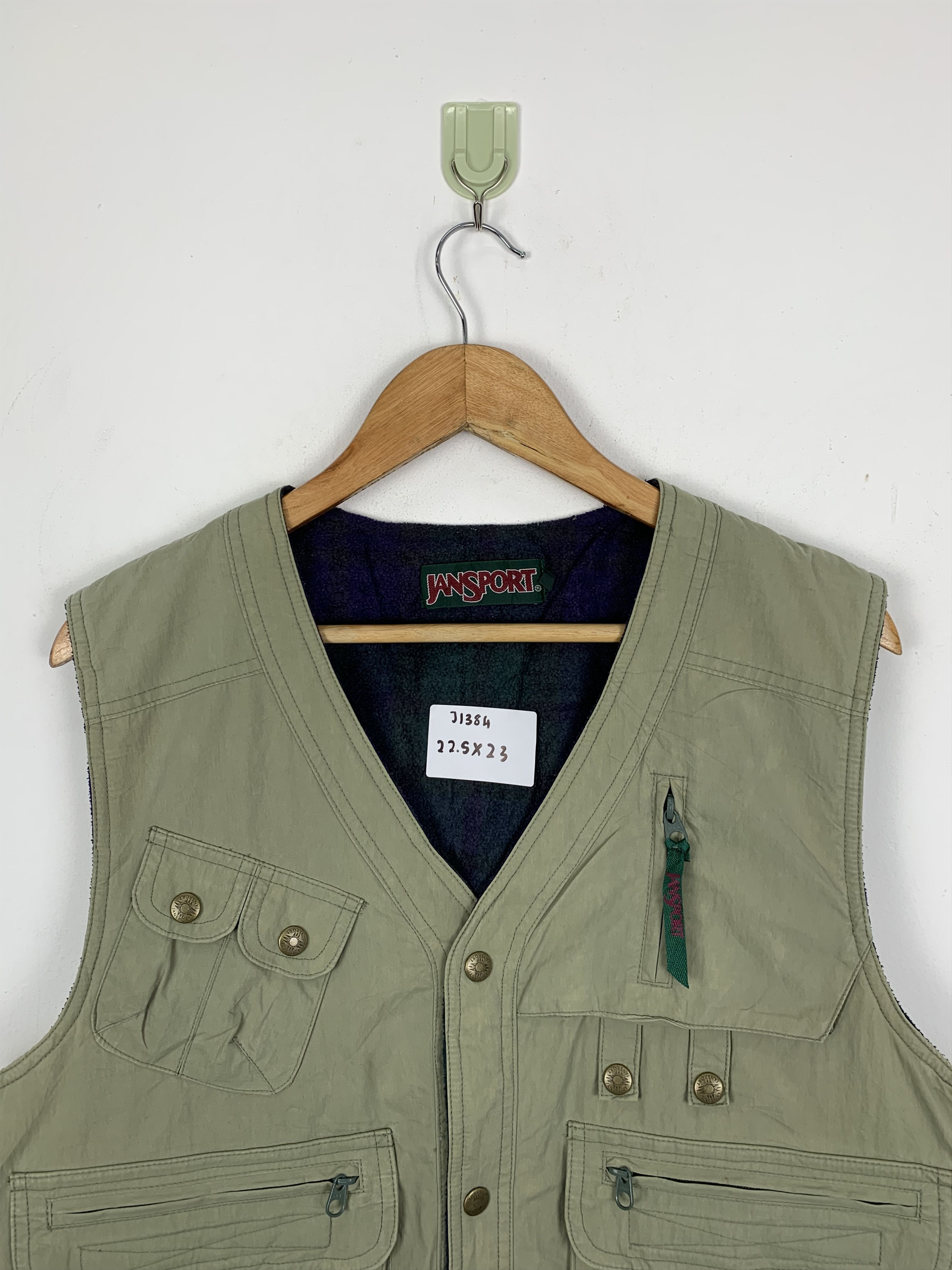 Jansport Vintage Jansport Multi-pocket Vest J1384 Size US M / EU 48-50 / 2 - 2 Thumbnail
