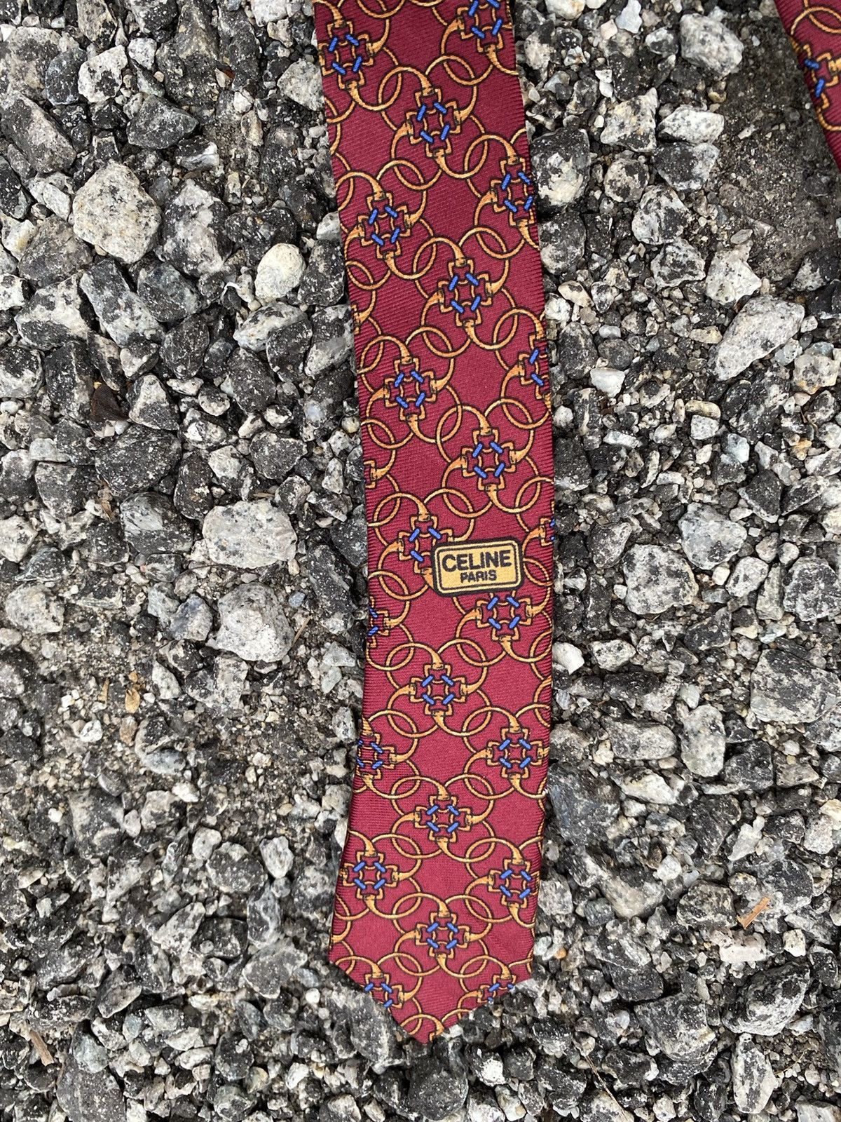 Celine Celine Silk Red Tie Made in Spain Size ONE SIZE - 2 Thumbnail