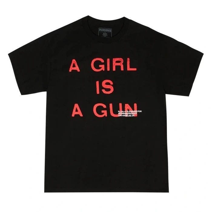 Pleasures Medium Black A Girl is A Gun Tee Shirt by Pleasures Size US M / EU 48-50 / 2 - 11 Thumbnail