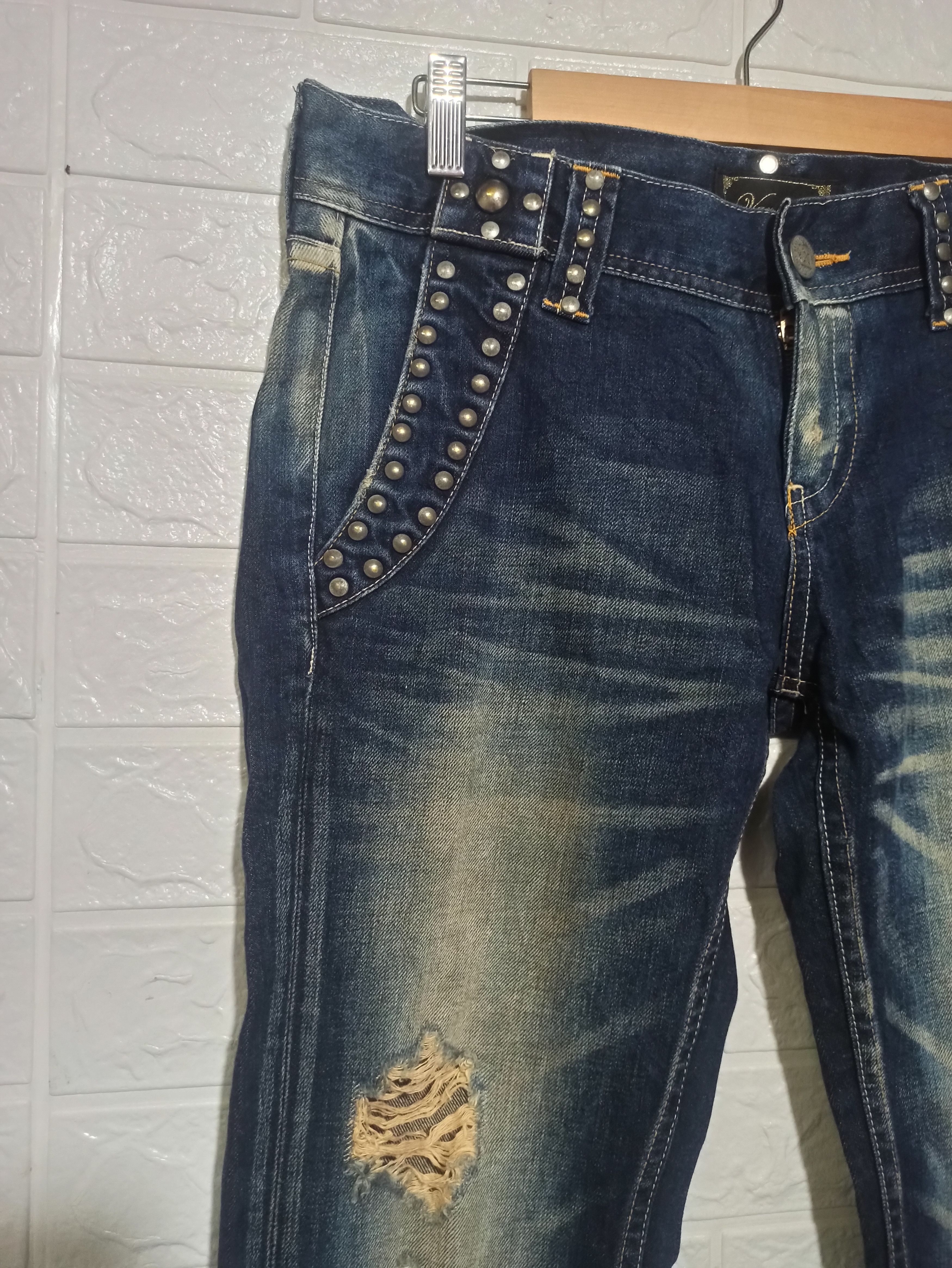 Japanese Brand 🔥OFFER YOUR PRICE🔥Vintage Vanquish Flared jeans Size 34" / US 12 / IT 48 - 3 Thumbnail