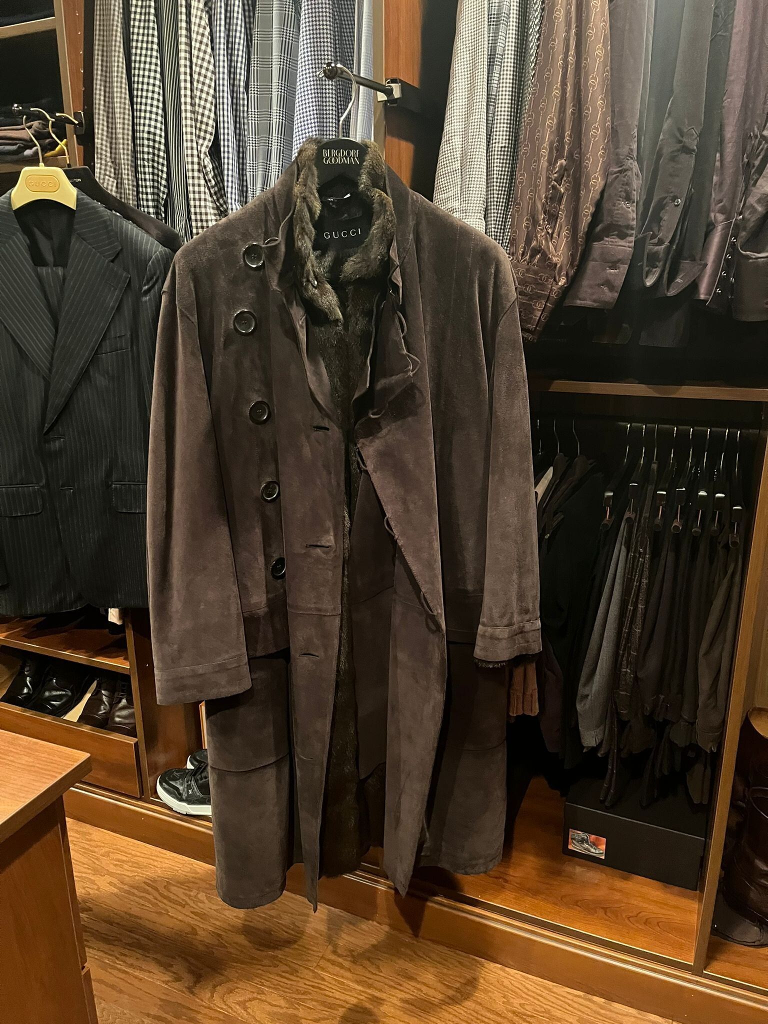 Gucci Long Coat in Dark Brown Size US M / EU 48-50 / 2 - 13 Thumbnail