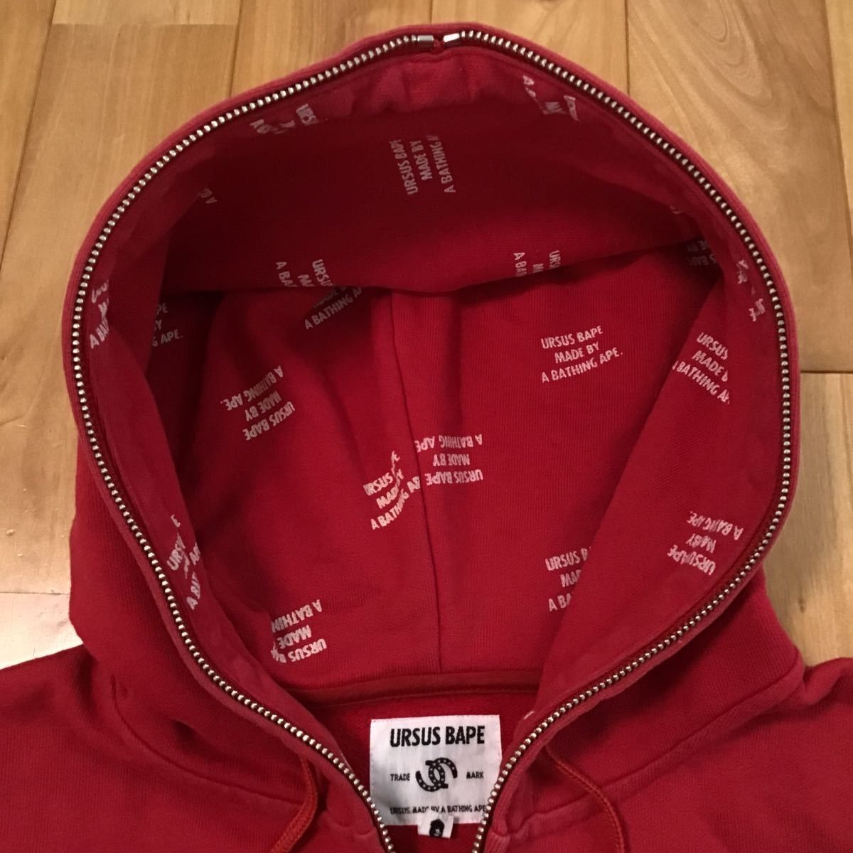 Bape × Nigo URSUS BAPE full zip hoodie red a bathing ape nigo Size US S / EU 44-46 / 1 - 2 Thumbnail