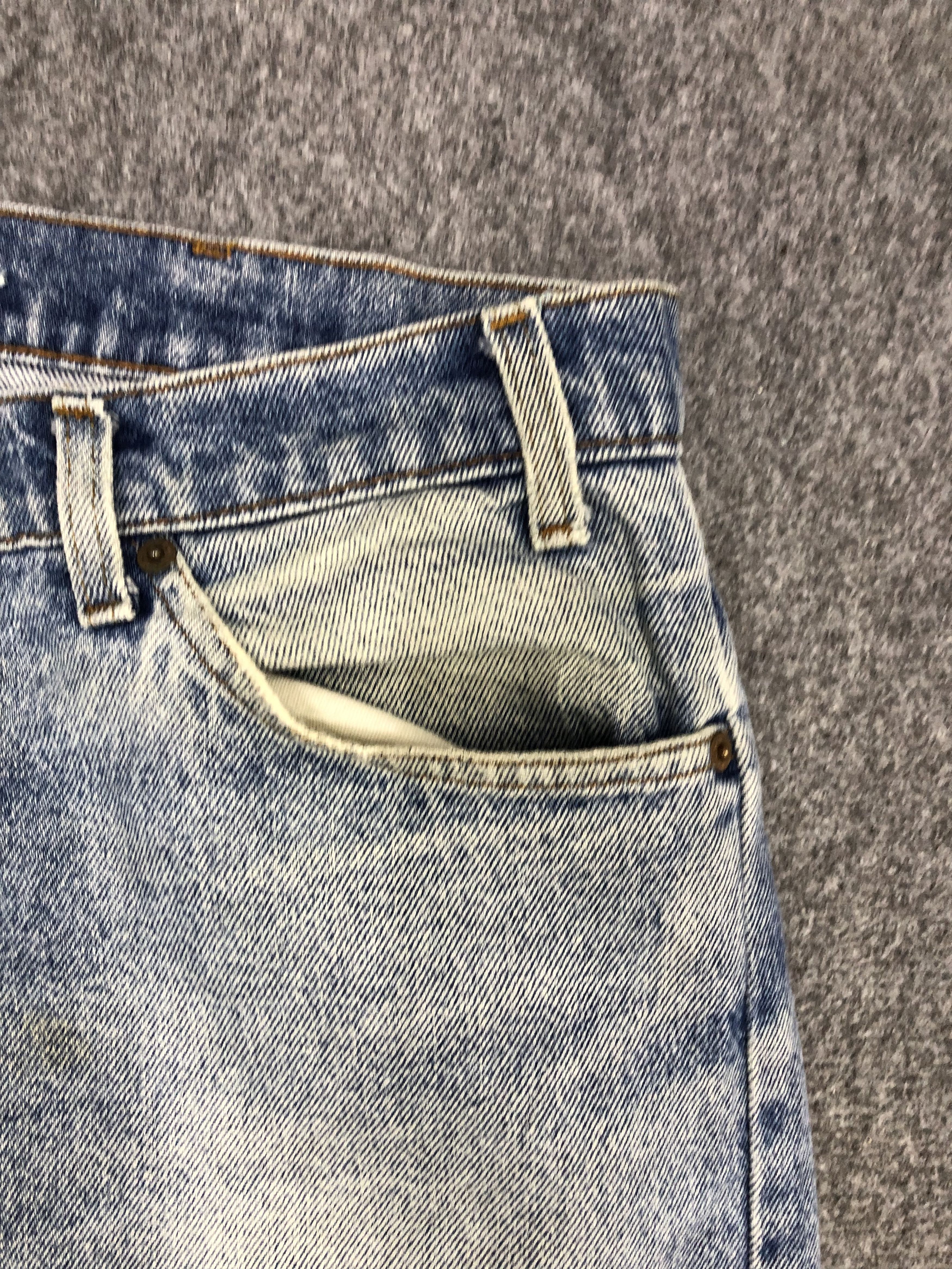 Levi's × Vintage Vintage 90s Levis 505 Orange Tabs Light Wash Jeans Size US 37 - 7 Thumbnail
