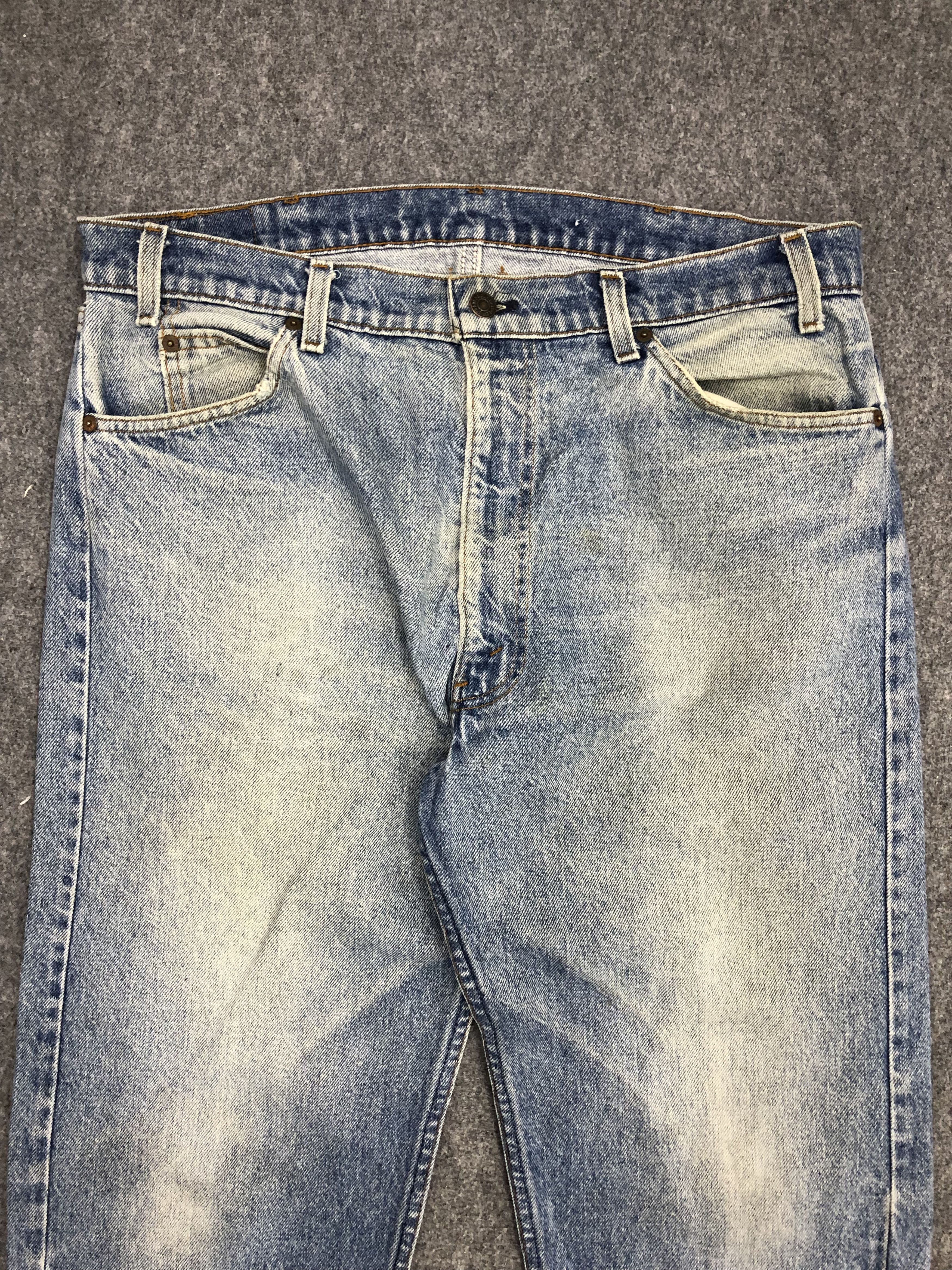 Levi's × Vintage Vintage 90s Levis 505 Orange Tabs Light Wash Jeans Size US 37 - 2 Thumbnail