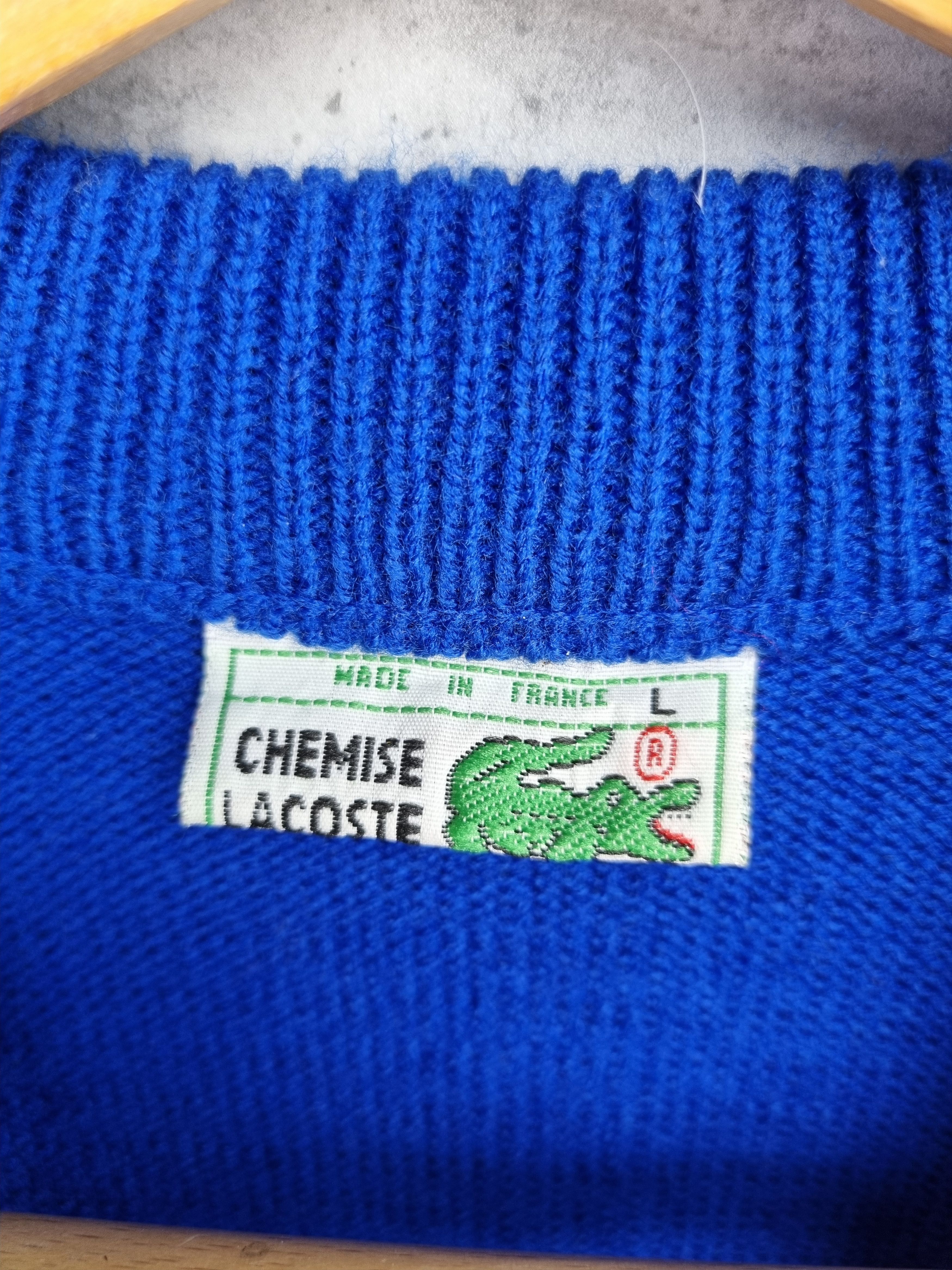 Lacoste × Vintage 80s Lacoste Chemise France Knitted sweater Golf Wang style Size US M / EU 48-50 / 2 - 10 Thumbnail