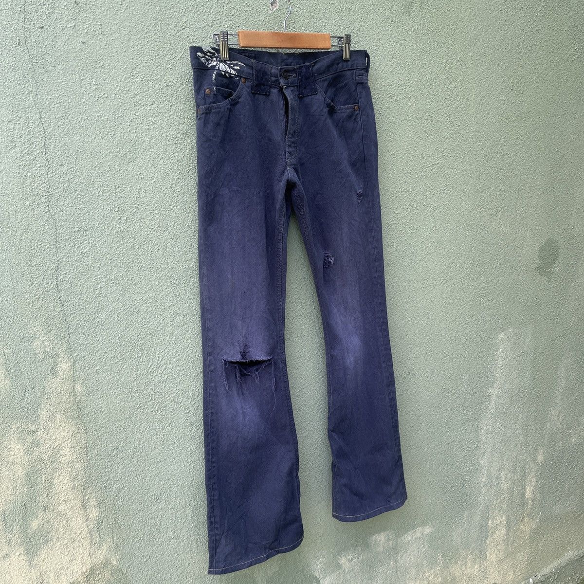 Lee Vintage LEE RIDERS Disstressed 6 Pocket Denim Pants Size US 30 / EU 46 - 2 Thumbnail