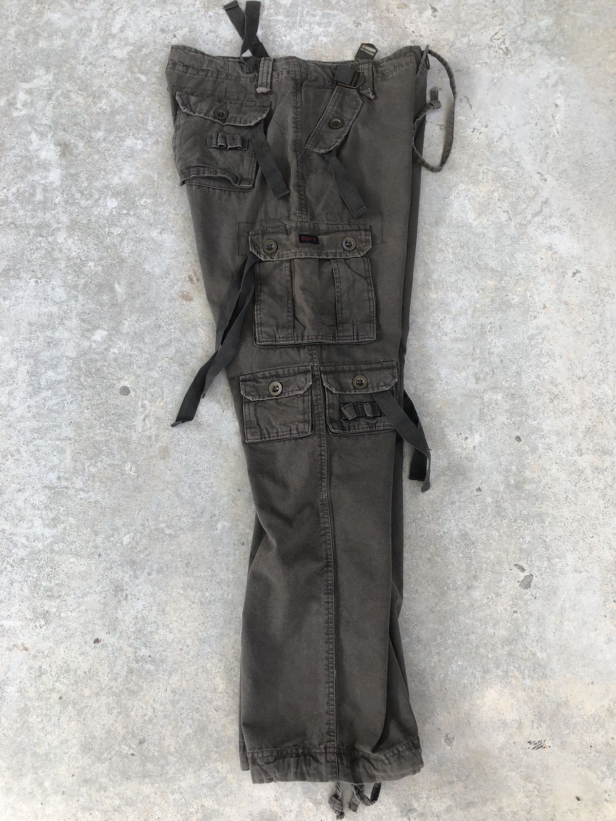 Seditionaries tove parachute cargo pants tactical multipocket bondage grey Size US 33 - 10 Thumbnail