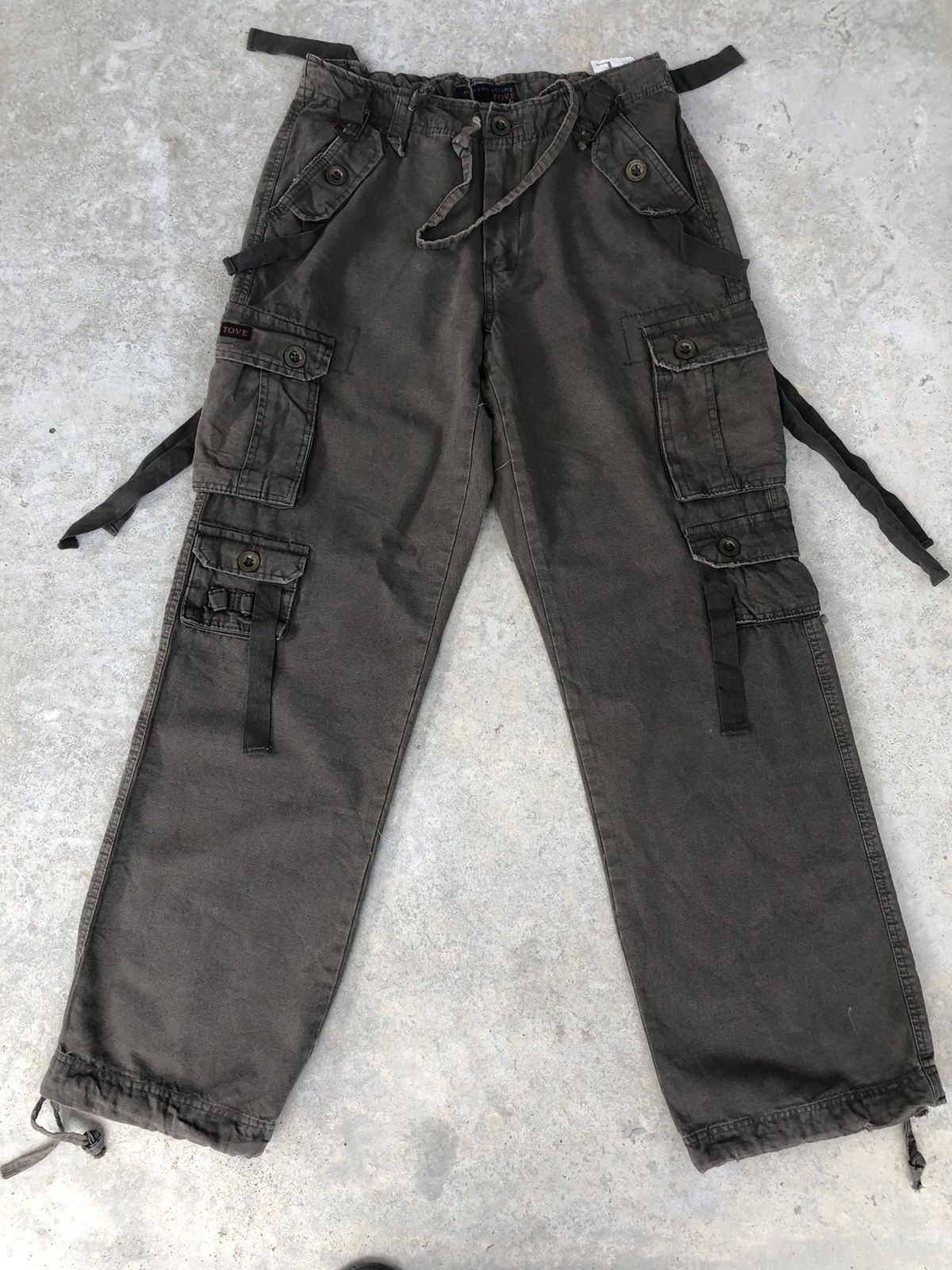 Seditionaries tove parachute cargo pants tactical multipocket bondage grey Size US 33 - 1 Thumbnail