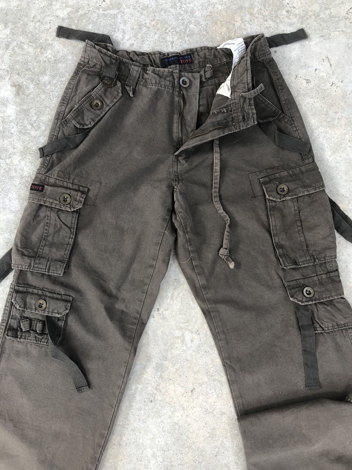 Seditionaries tove parachute cargo pants tactical multipocket bondage grey Size US 33 - 3 Thumbnail