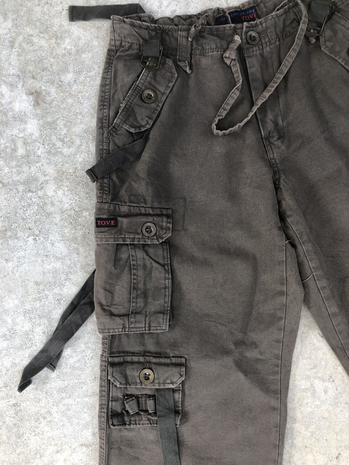 Seditionaries tove parachute cargo pants tactical multipocket bondage grey Size US 33 - 4 Thumbnail