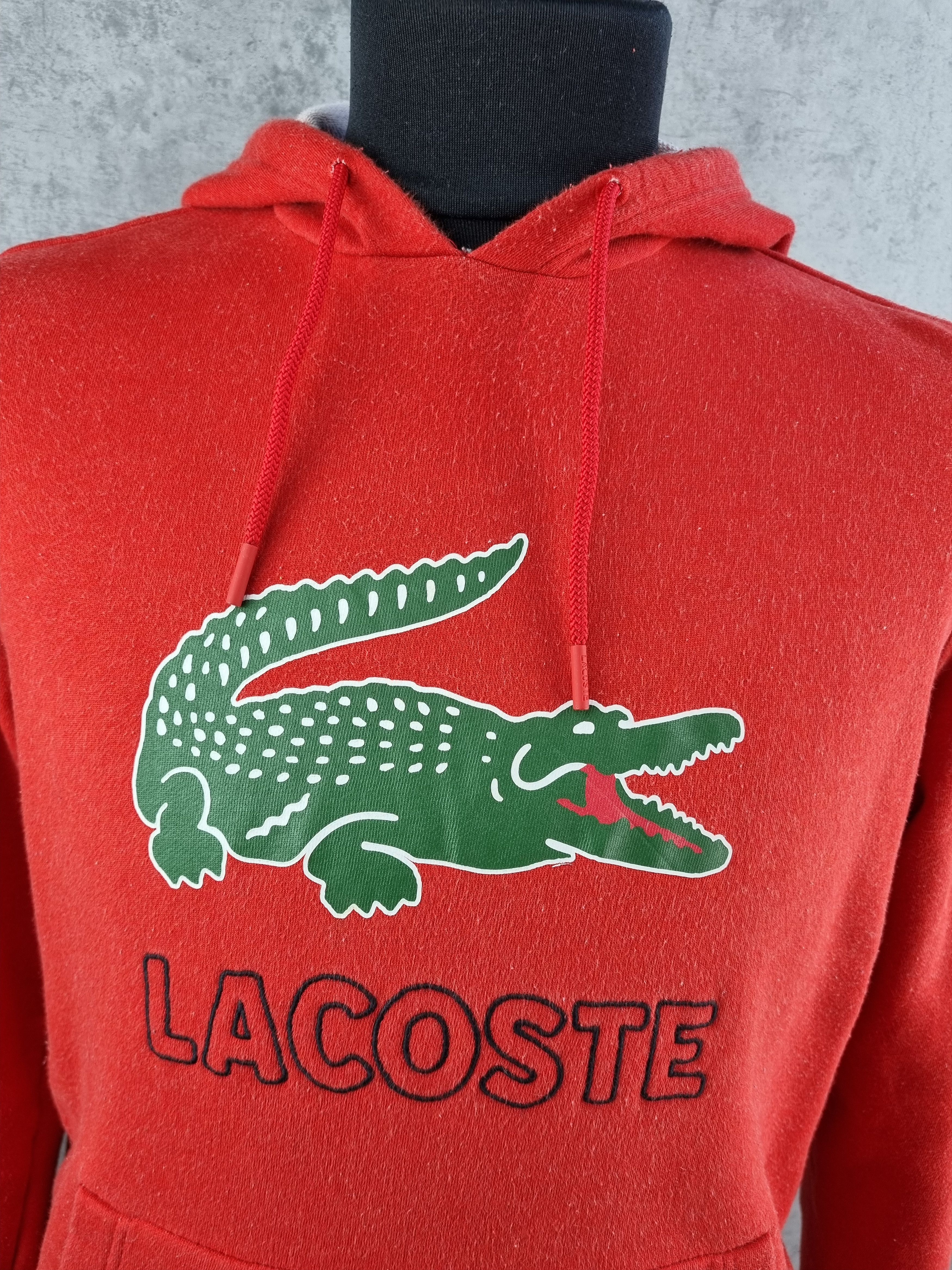Lacoste Lacoste Big Logo Light Hoodie Bright Red Size US L / EU 52-54 / 3 - 2 Thumbnail