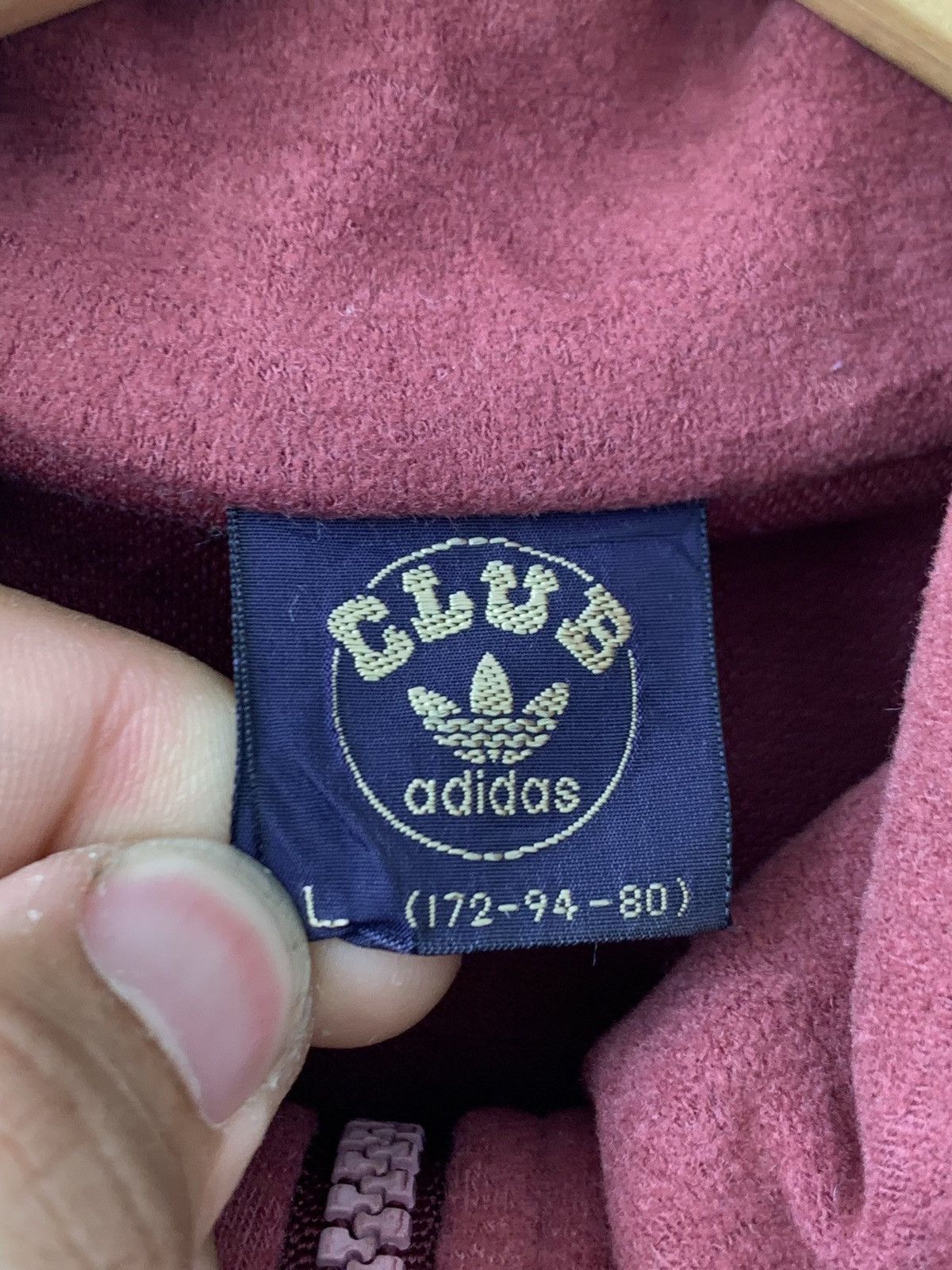 Vintage Vintage 90s Adidas Club Small Logo Zipper Sweater Jacket Size US L / EU 52-54 / 3 - 5 Thumbnail