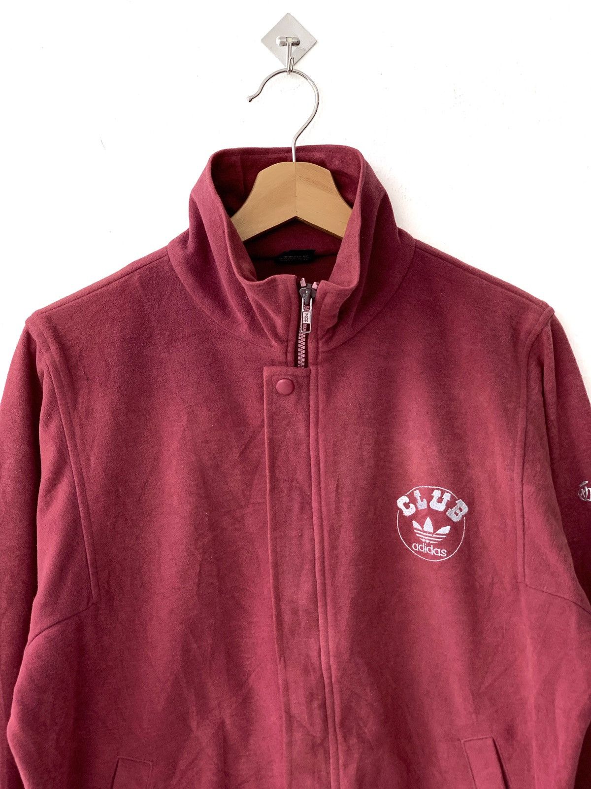Vintage Vintage 90s Adidas Club Small Logo Zipper Sweater Jacket Size US L / EU 52-54 / 3 - 2 Thumbnail