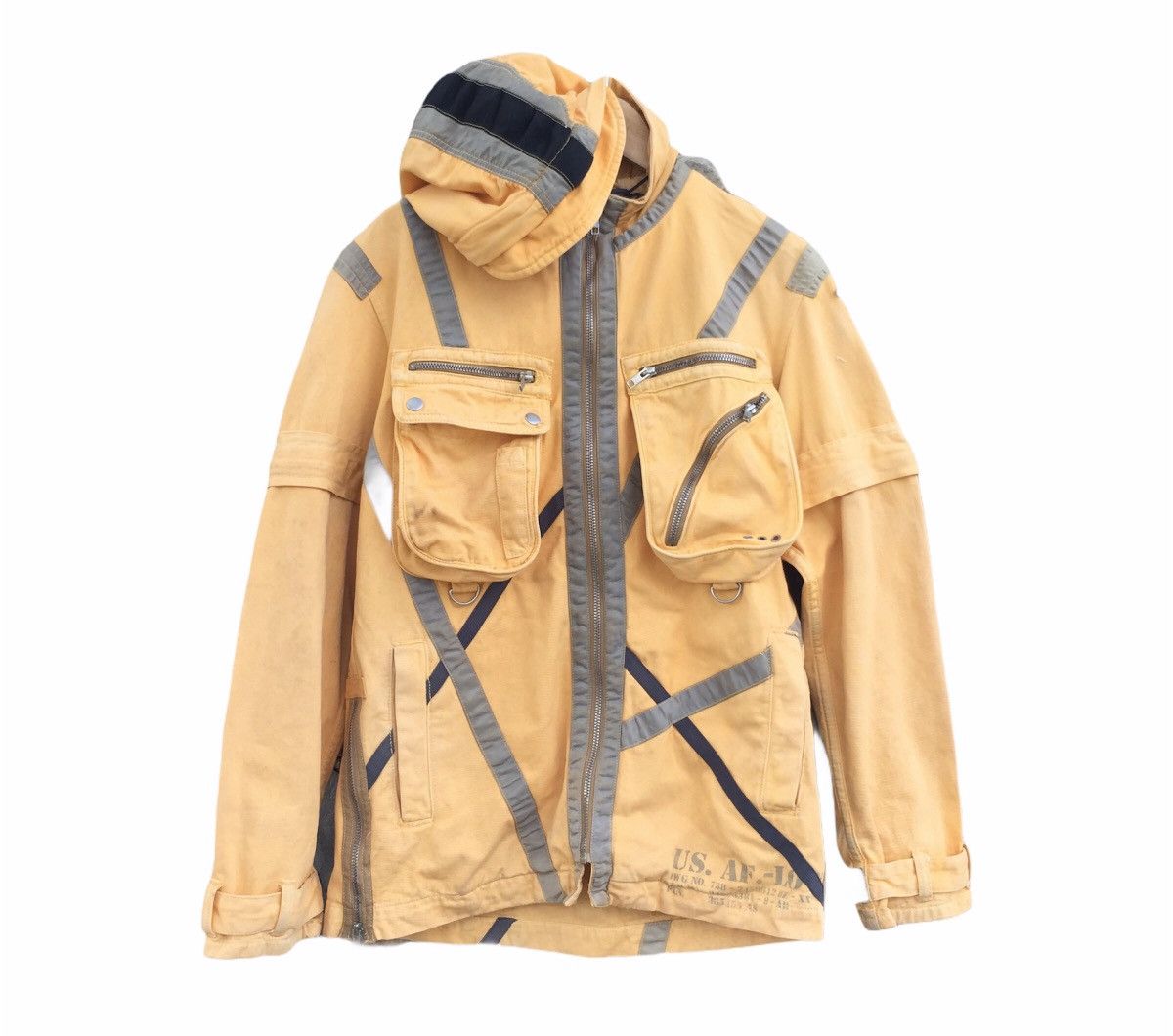 image of Vintage Avirex Usa Tactical Utility Jacket in Orange, Men's (Size Medium)