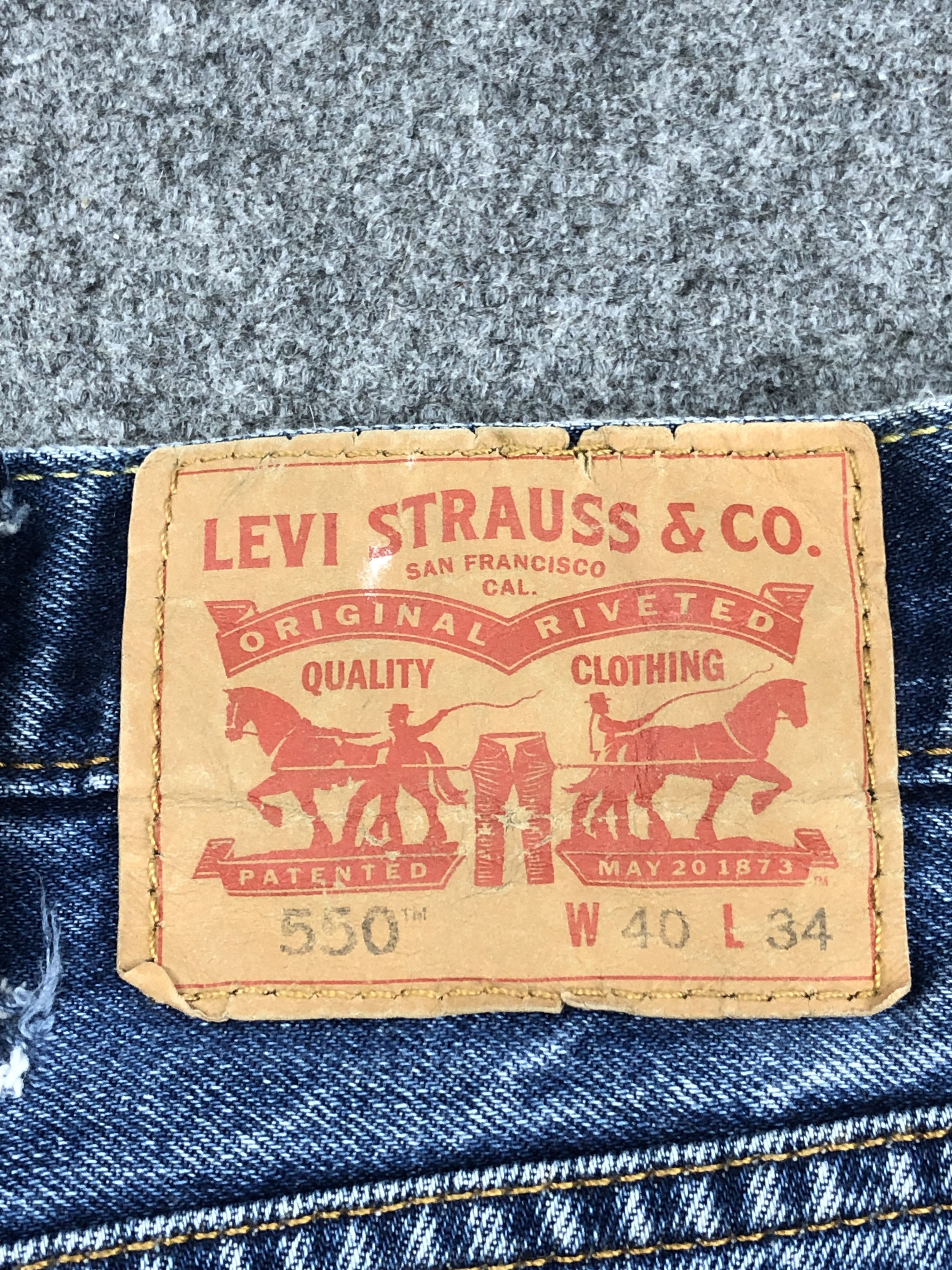 Levi's Vintage Levis 550 Faded Blue Jeans DP1567 Size US 41 - 5 Thumbnail
