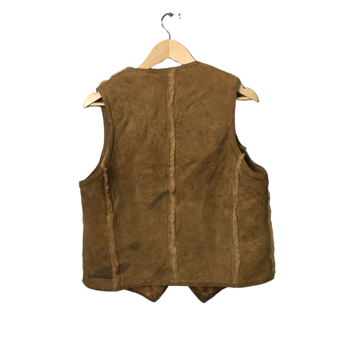 Leather Vintage JJ Zipper Ups Sherpa Leather Vest Made in Canada Size US M / EU 48-50 / 2 - 5 Thumbnail