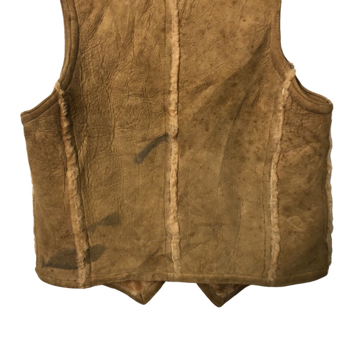 Leather Vintage JJ Zipper Ups Sherpa Leather Vest Made in Canada Size US M / EU 48-50 / 2 - 7 Thumbnail