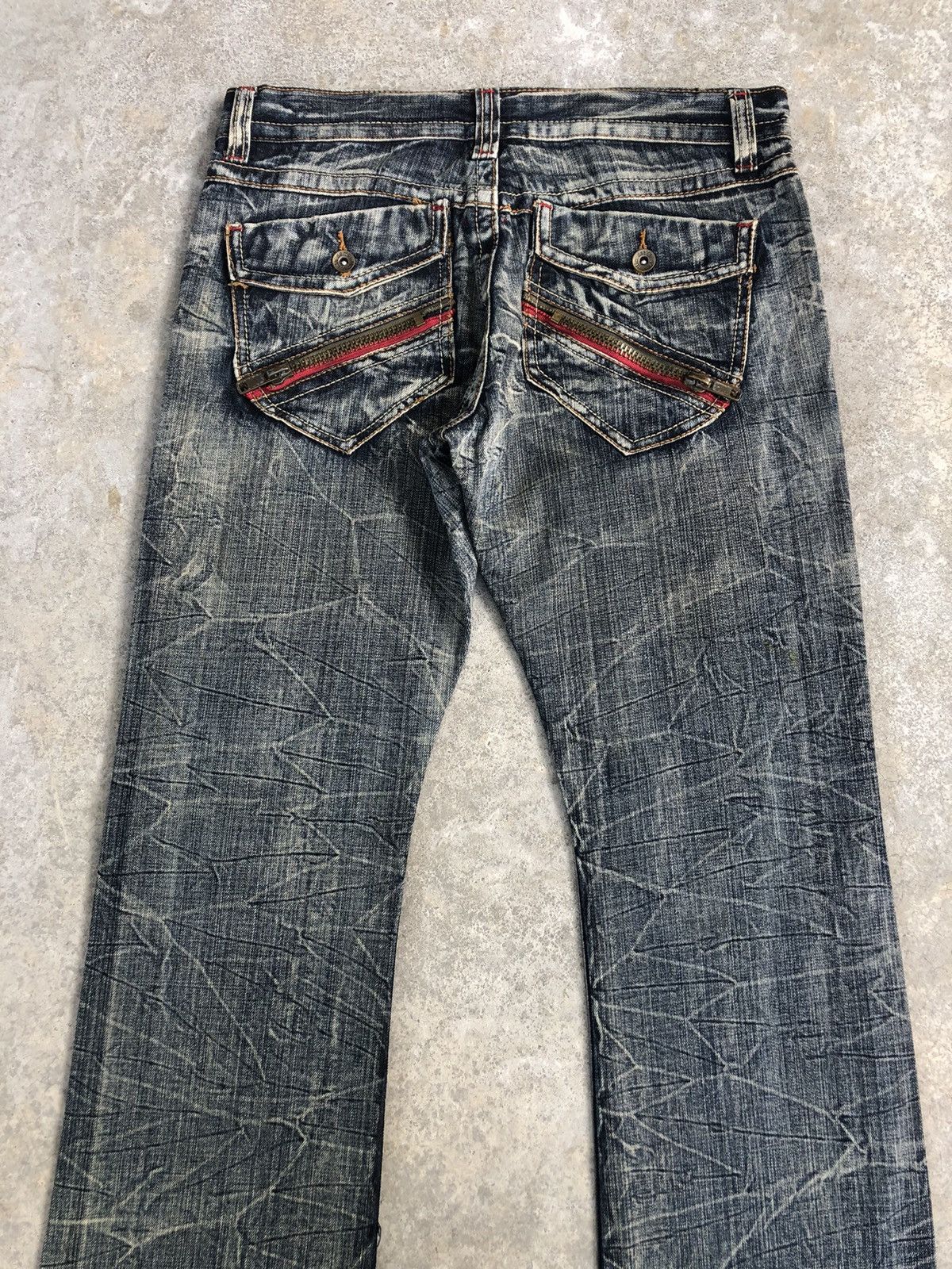 semanticdesign Japanese Semantic Design Flared Jeans Distressed Punk Style Size US 33 - 10 Thumbnail