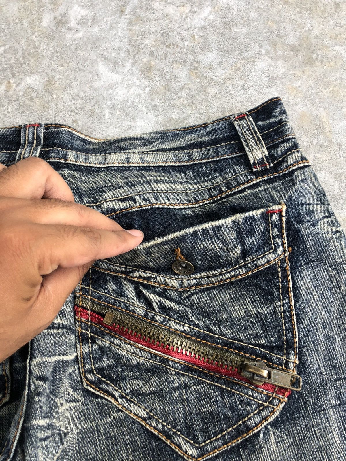 semanticdesign Japanese Semantic Design Flared Jeans Distressed Punk Style Size US 33 - 17 Thumbnail