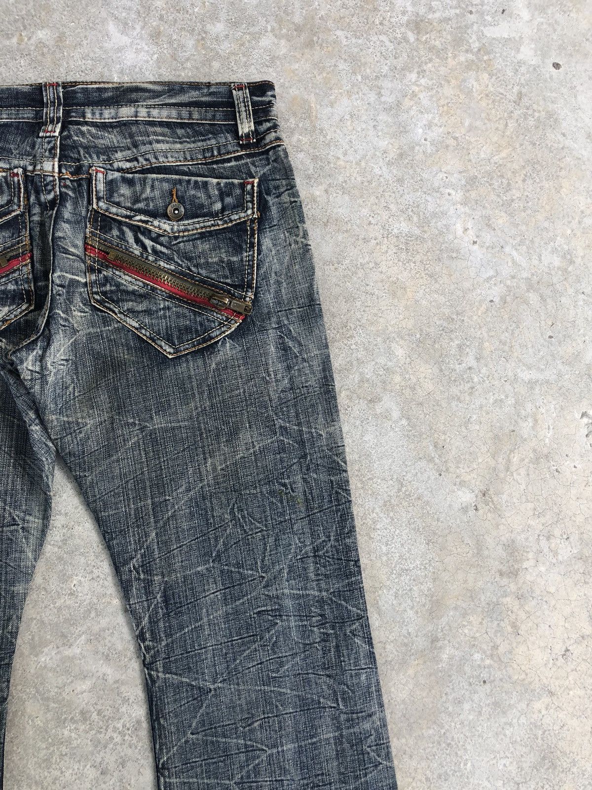 semanticdesign Japanese Semantic Design Flared Jeans Distressed Punk Style Size US 33 - 11 Thumbnail