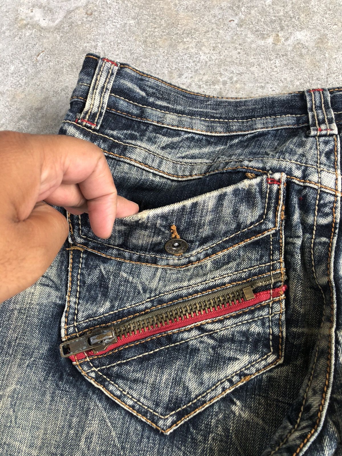 semanticdesign Japanese Semantic Design Flared Jeans Distressed Punk Style Size US 33 - 16 Thumbnail