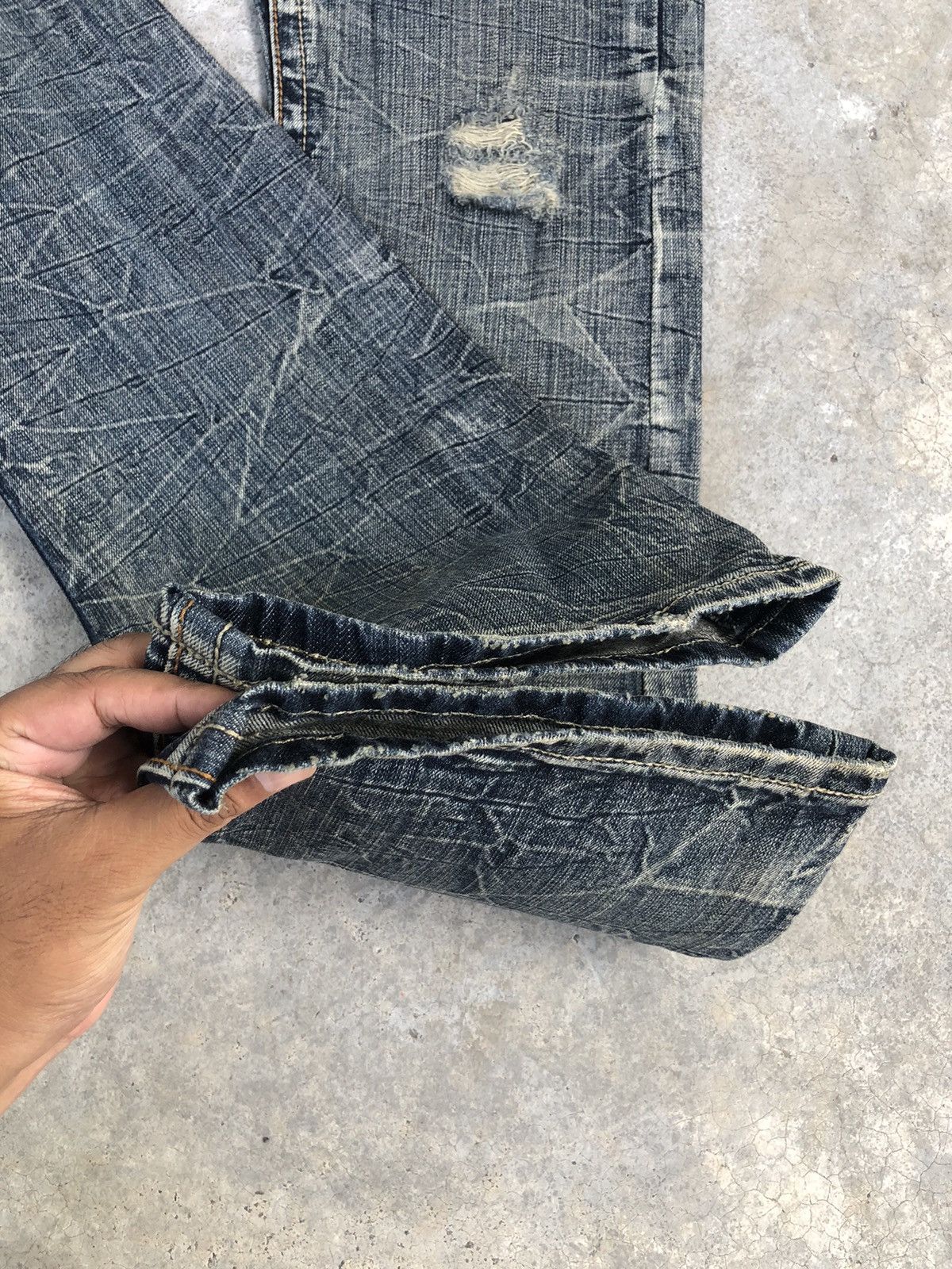 semanticdesign Japanese Semantic Design Flared Jeans Distressed Punk Style Size US 33 - 15 Thumbnail