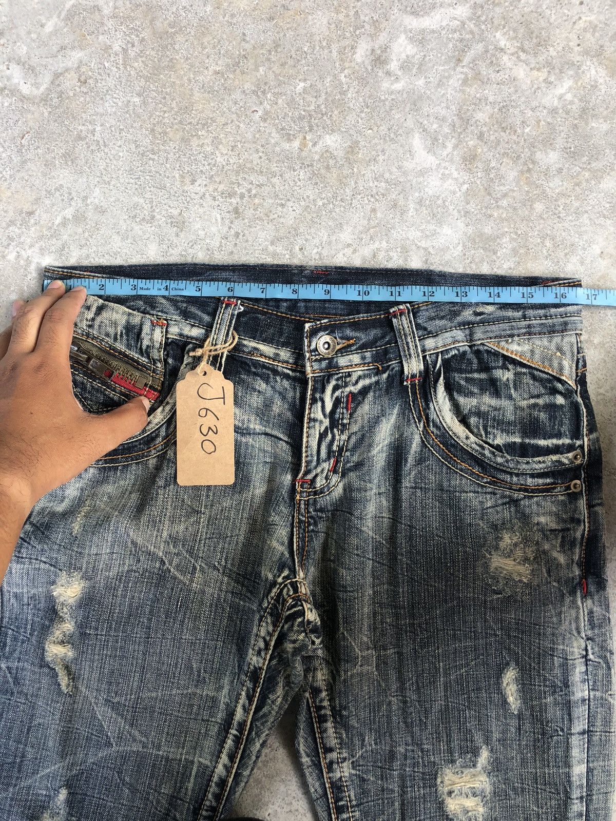 semanticdesign Japanese Semantic Design Flared Jeans Distressed Punk Style Size US 33 - 20 Thumbnail