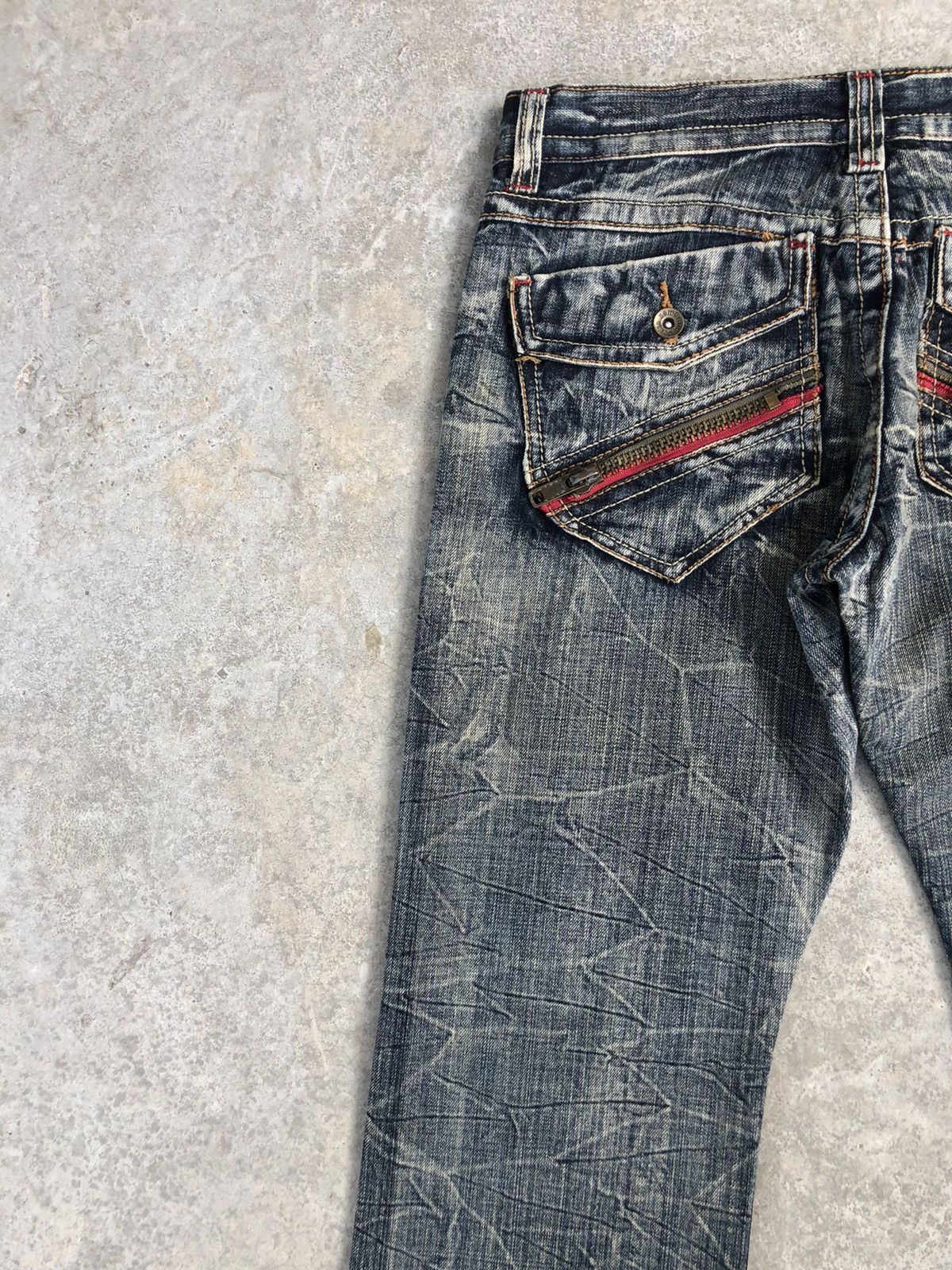 semanticdesign Japanese Semantic Design Flared Jeans Distressed Punk Style Size US 33 - 12 Thumbnail