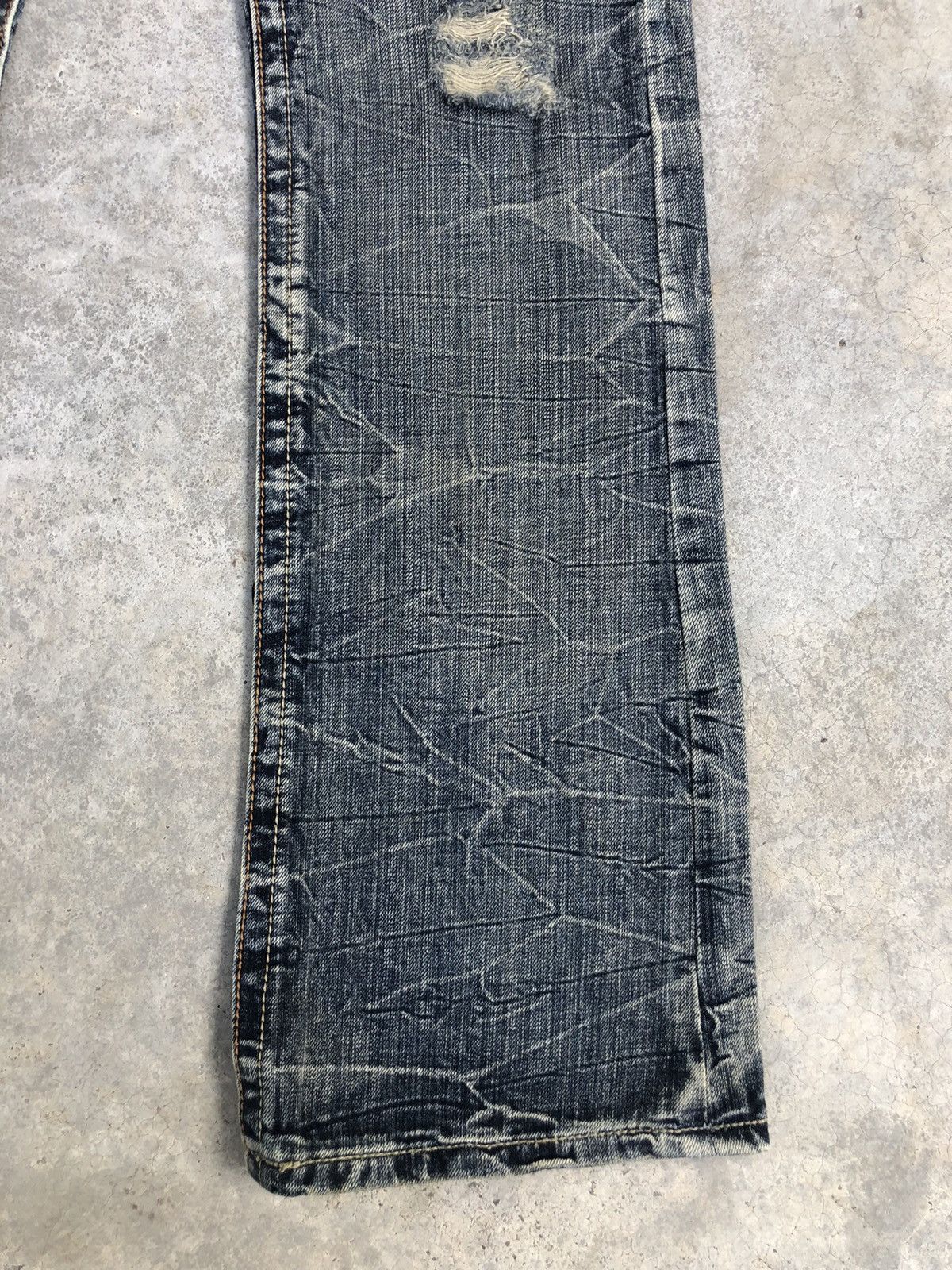semanticdesign Japanese Semantic Design Flared Jeans Distressed Punk Style Size US 33 - 9 Thumbnail