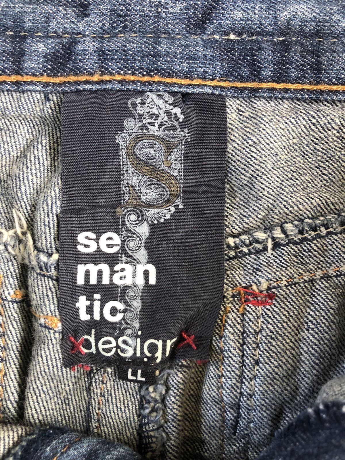 semanticdesign Japanese Semantic Design Flared Jeans Distressed Punk Style Size US 33 - 18 Thumbnail