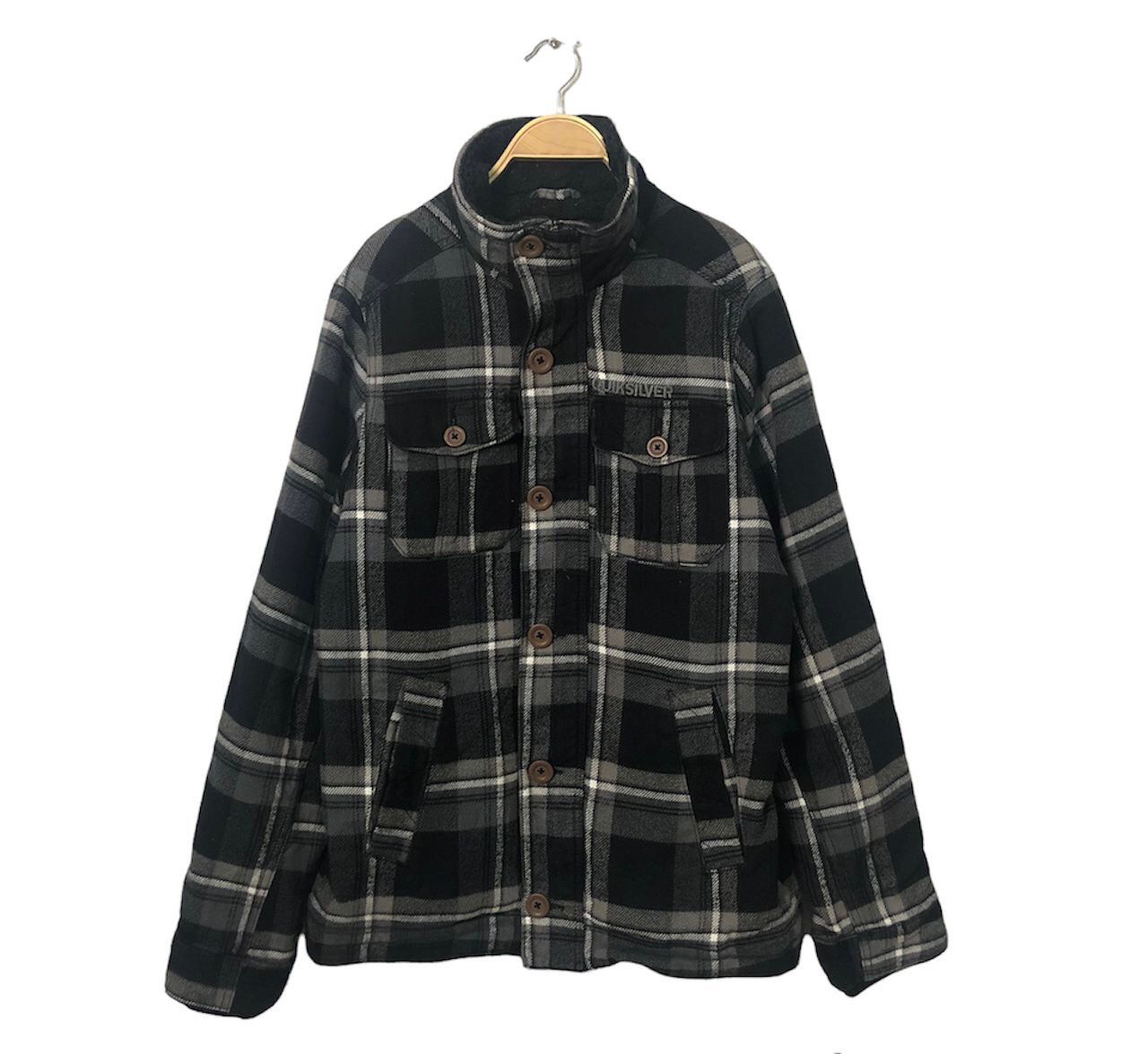 Quicksilver Vintage Quiksilver Zipper Ups Plaid Jacket Size US L / EU 52-54 / 3 - 1 Thumbnail