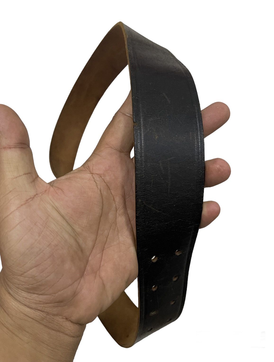 Comme des Garcons × Comme des Garcons Homme × Comme des Garcons Homme Plus Comme des Garcons Homme Plus Leather Belt Distressed W36 Size ONE SIZE - 7 Thumbnail