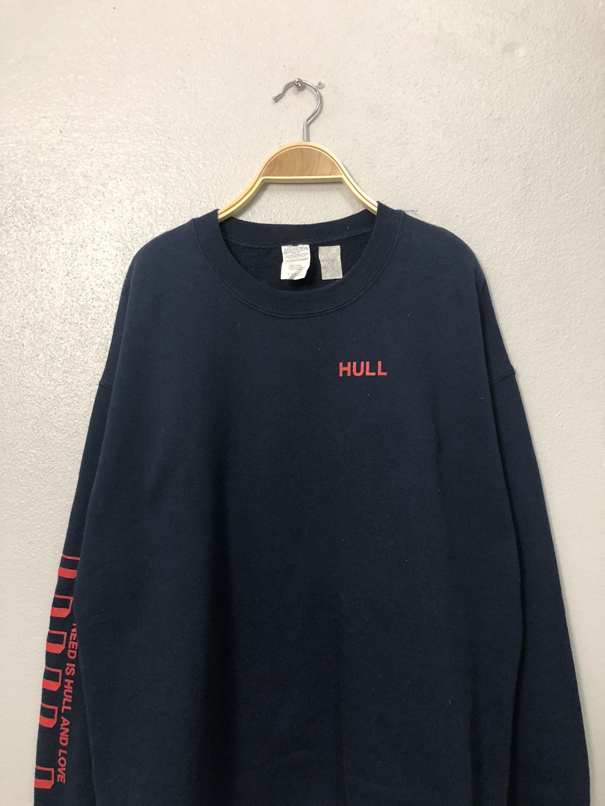 Japanese Brand × Vintage Vintage Hull Gildan Activewear Sweatshirt Size US XL / EU 56 / 4 - 4 Thumbnail