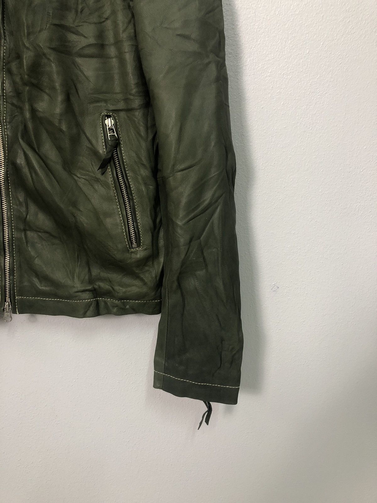 Vintage Vintage Harris Paris Zipper Ups Leather Jacket Size US M / EU 48-50 / 2 - 2 Thumbnail