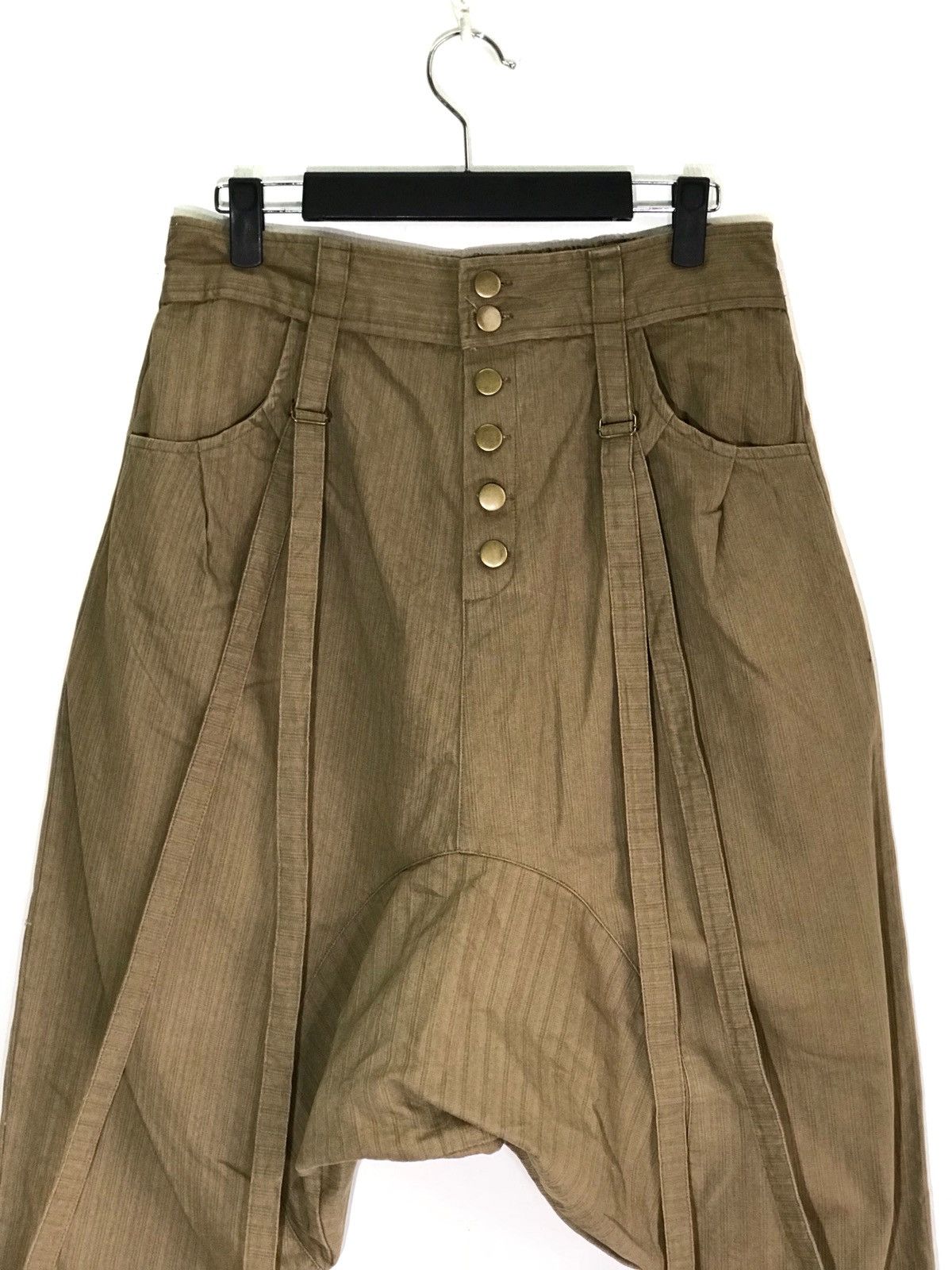 Japanese Brand Near Brand Drop Crotch Bondage Pants Stretched Waist Size US 33 - 5 Thumbnail