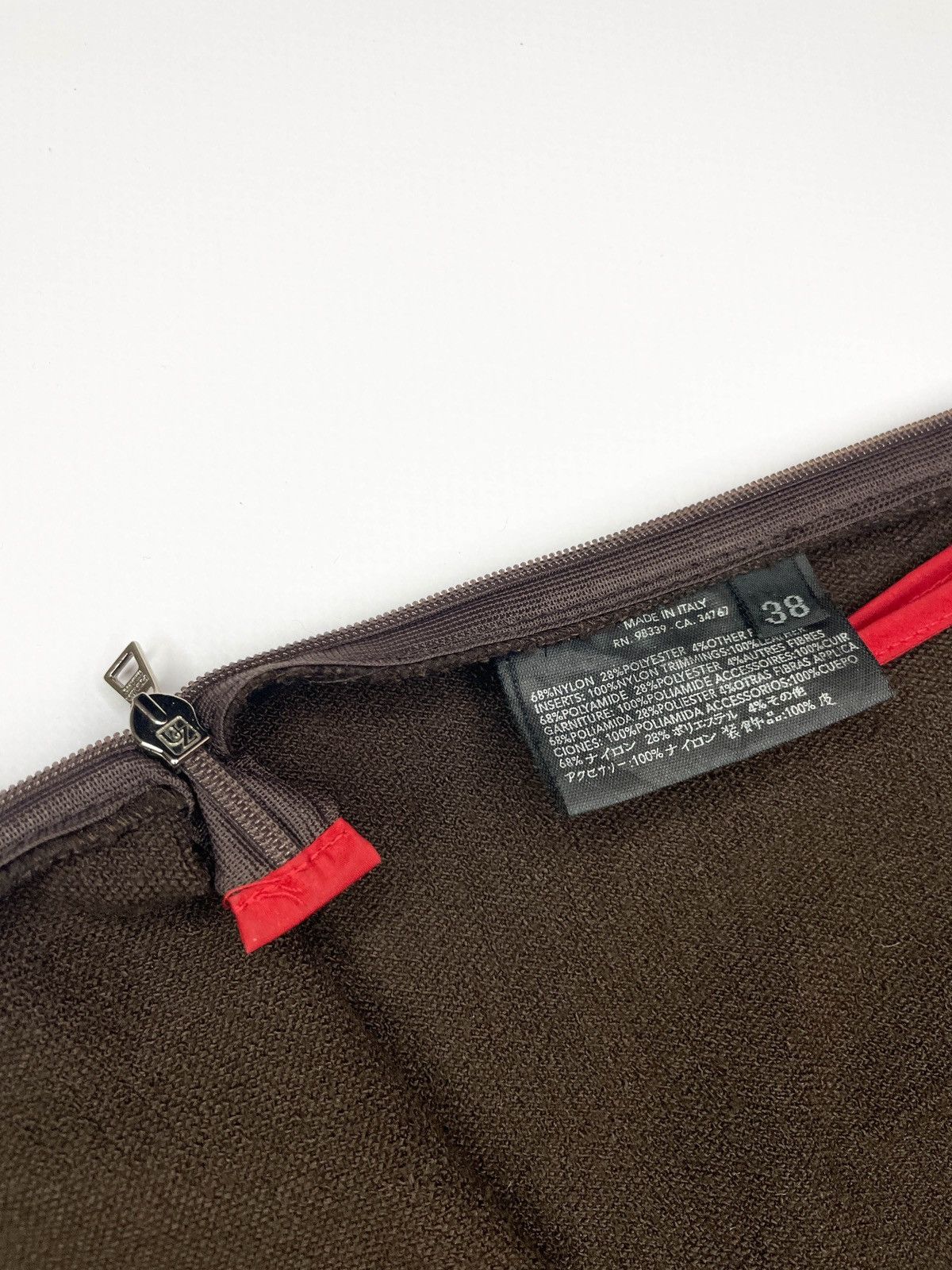 Prada × Vintage Prada Vintage Red Tab Pants Size 26" / US 2 / IT 38 - 6 Thumbnail