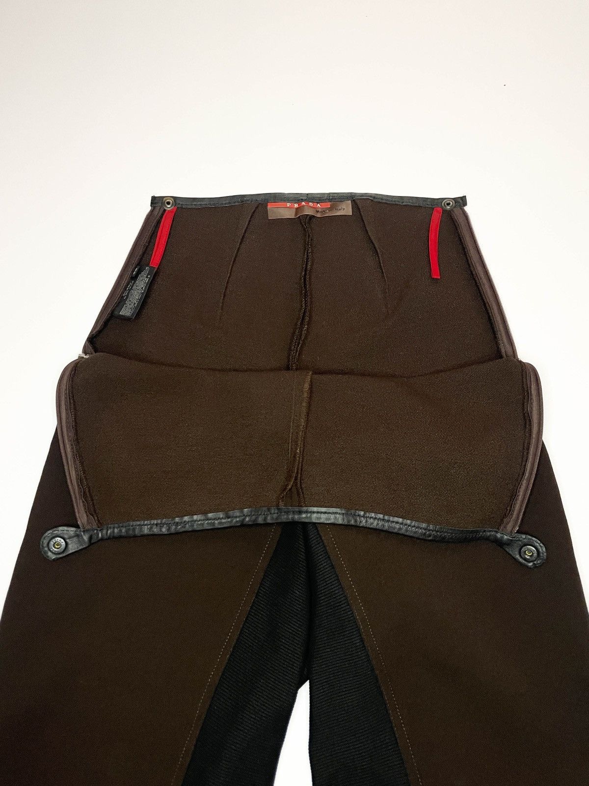 Prada × Vintage Prada Vintage Red Tab Pants Size 26" / US 2 / IT 38 - 4 Thumbnail