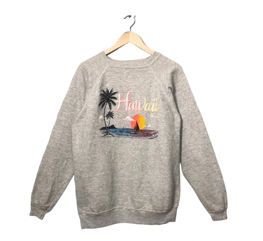 Hanes Vintage 90s Hawaii Island Crewneck Sweatshirt Made in USA Size US M / EU 48-50 / 2 - 1 Thumbnail