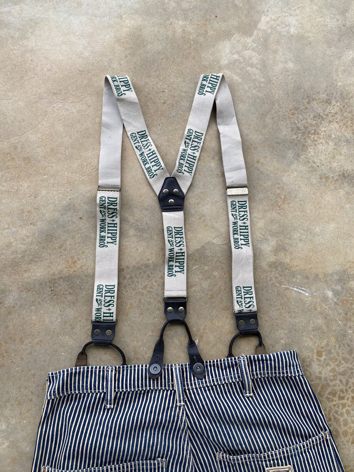 Japanese Brand Vintage Hickory Suspender Double Knee Distressed Pants Size US 32 / EU 48 - 12 Thumbnail