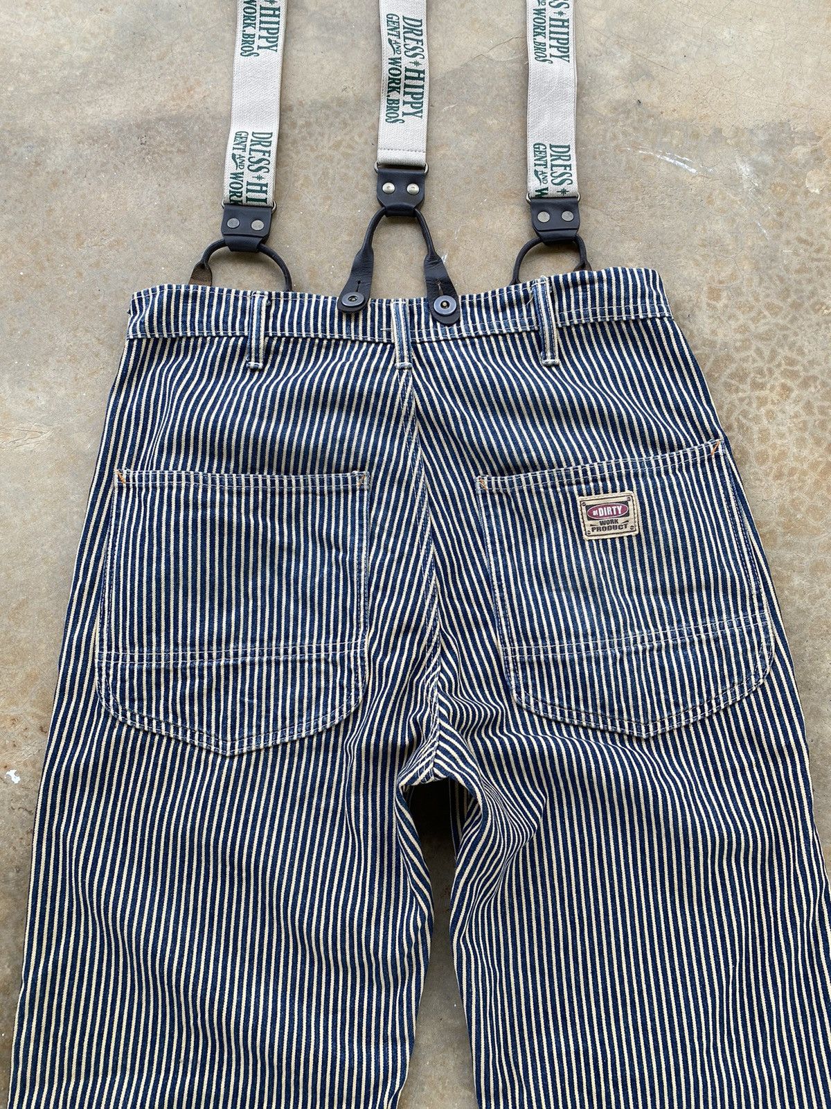 Japanese Brand Vintage Hickory Suspender Double Knee Distressed Pants Size US 32 / EU 48 - 9 Thumbnail