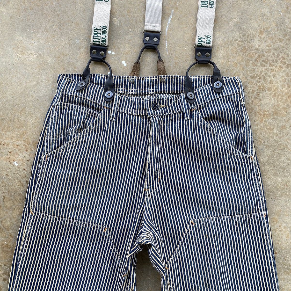 Japanese Brand Vintage Hickory Suspender Double Knee Distressed Pants Size US 32 / EU 48 - 5 Thumbnail