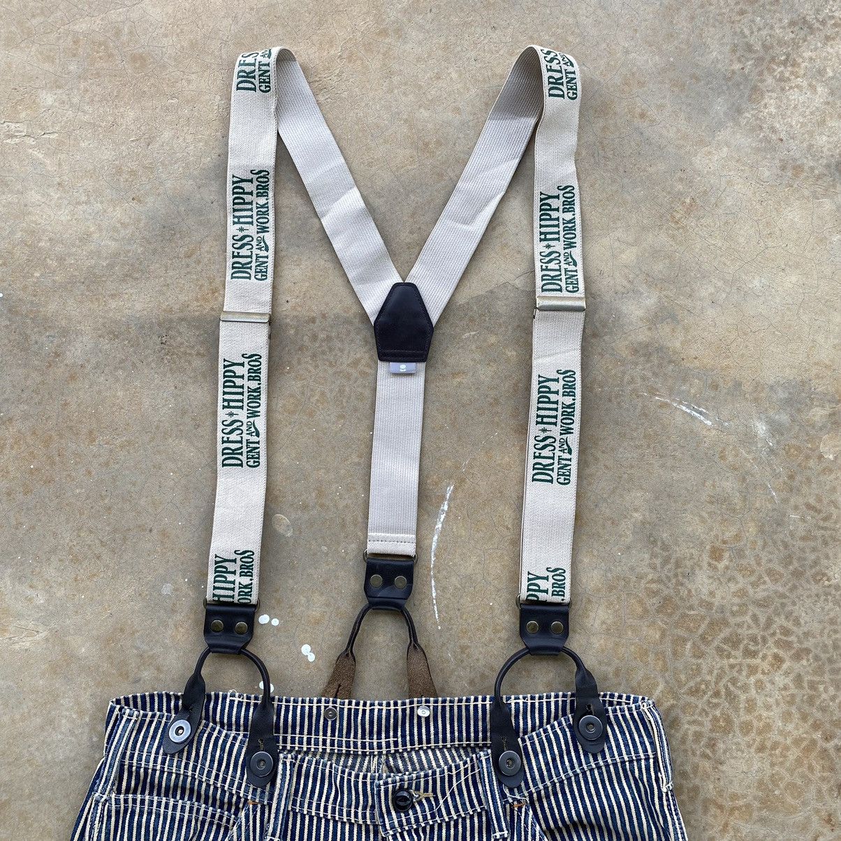 Japanese Brand Vintage Hickory Suspender Double Knee Distressed Pants Size US 32 / EU 48 - 6 Thumbnail