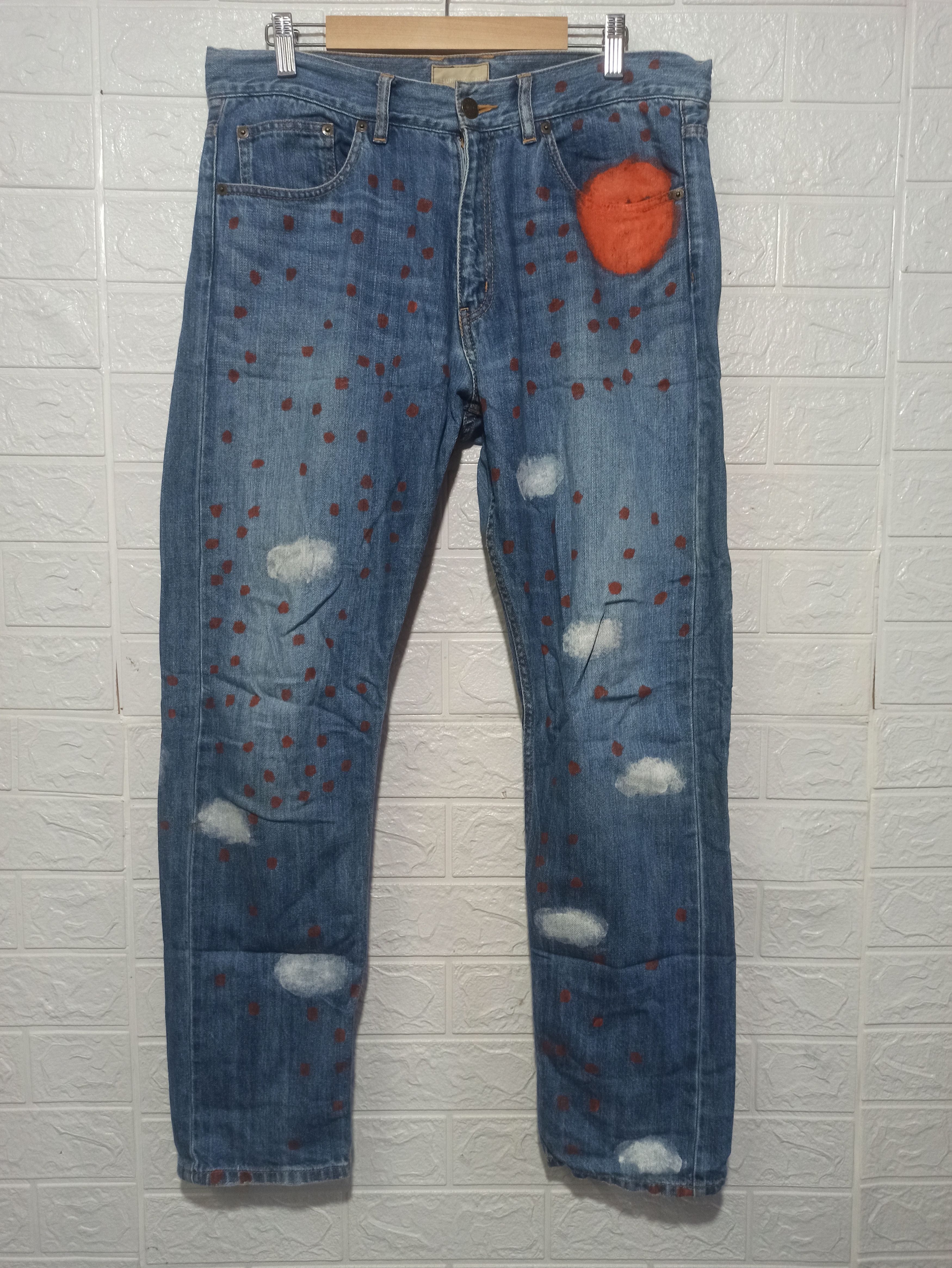Japanese Brand 🔥Rare🔥Tsumori Chisato Polka Dot Jeans Size US 34 / EU 50 - 1 Thumbnail
