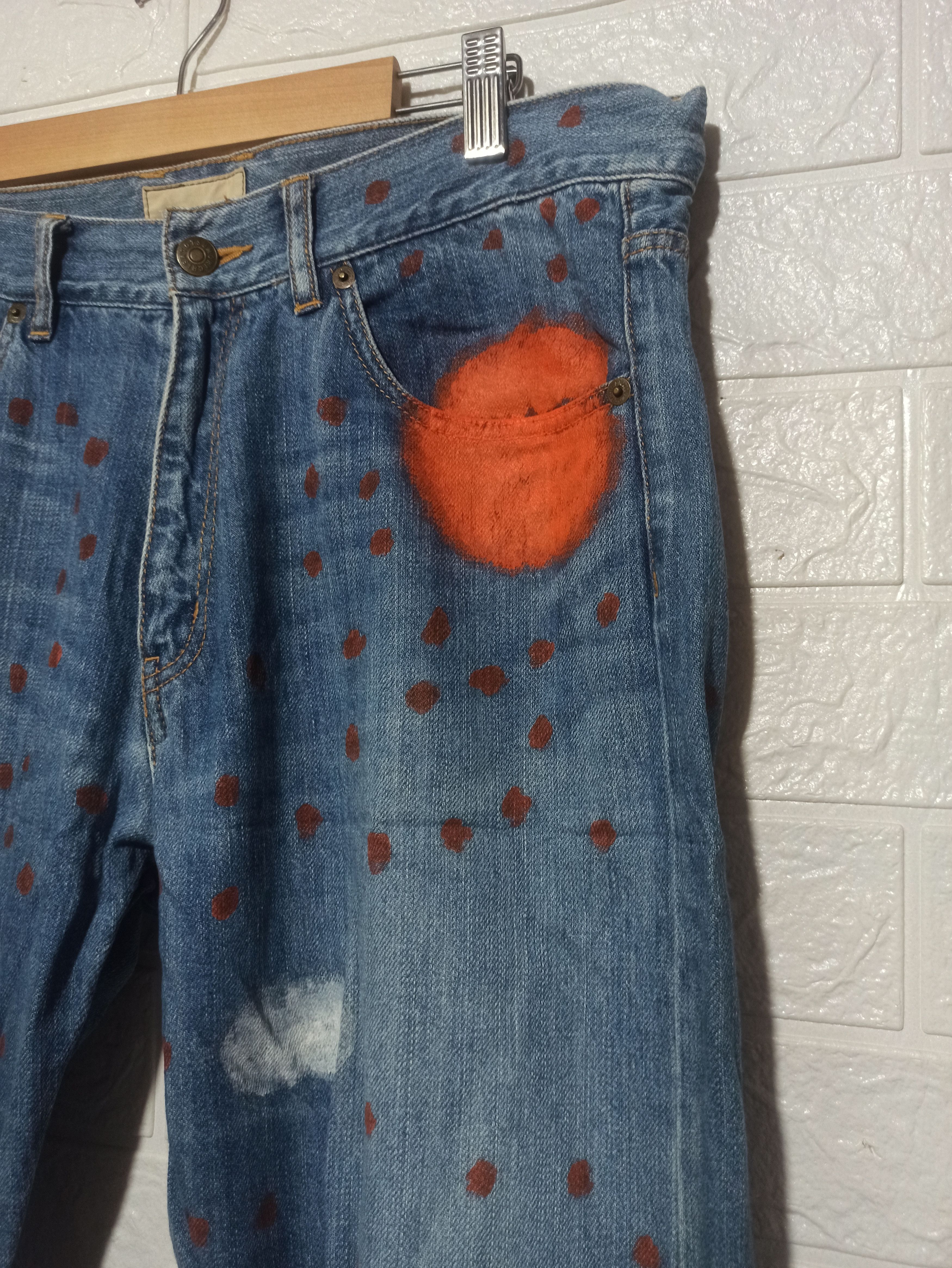 Japanese Brand 🔥Rare🔥Tsumori Chisato Polka Dot Jeans Size US 34 / EU 50 - 4 Thumbnail